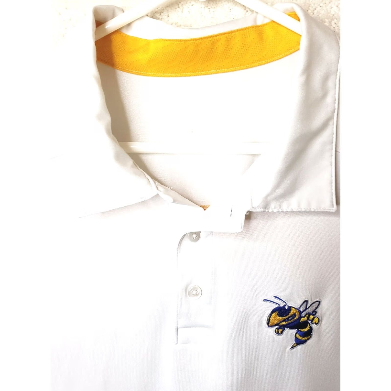 Nike Nike Georgia Tech Yellow Jackets Polo Shirt Men 2XL White Short Sleeve Size US XXL / EU 58 / 5 - 6 Thumbnail