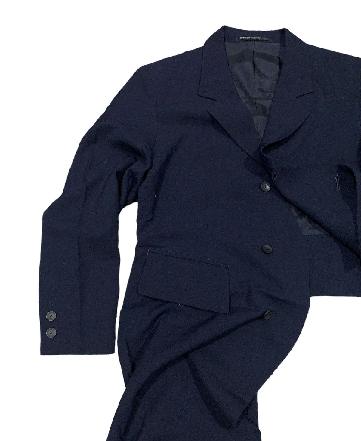 Yohji Yamamoto 🔥Sick🔥Yohji Yamamoto Asymetrical Runway Fashion Week Coat Size US S / EU 44-46 / 1 - 6 Thumbnail