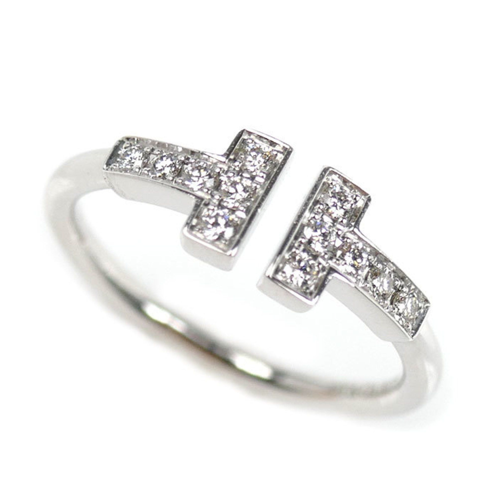 TIFFANY 18K White Gold T-Wire Ring (60147235) with