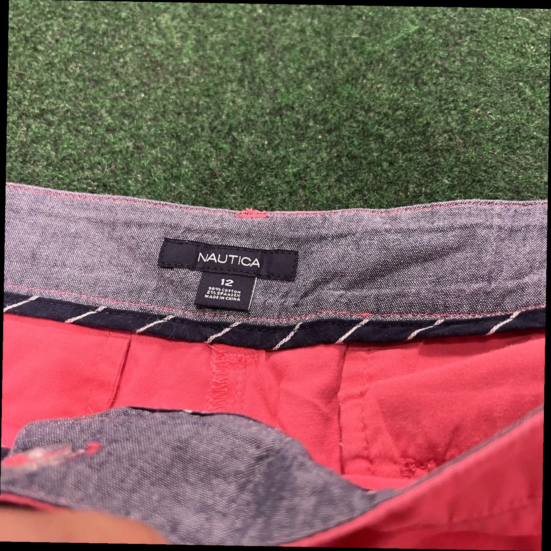 Nautica Nautica Shorts Womens 10 Pink Chino Mid-Rise 4.5" Zip Flat Front Summer Casual Size 34" / US 12 / IT 48 - 2 Thumbnail