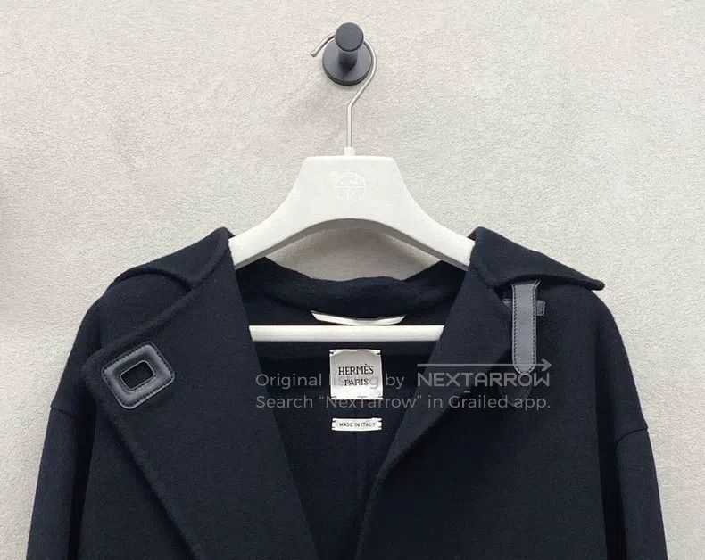 Hermes Hermes Black cashmere belted coat Size XXS / US 00 / IT 34 - 5 Thumbnail
