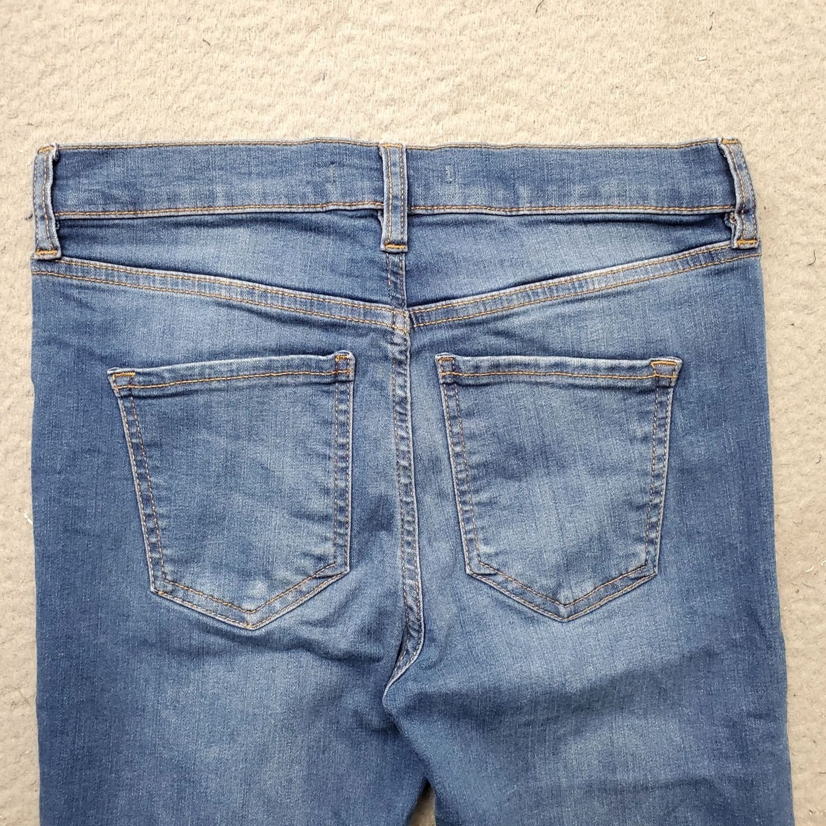 Free People Free People Jeans Womens 26 Blue Denim Distressed Frayed Hem Skinny Leg 5-Pocket Design 25.25 Inseam Womens Size 26 Blue Jeans Size 26" / US 2 / IT 38 - 3 Thumbnail