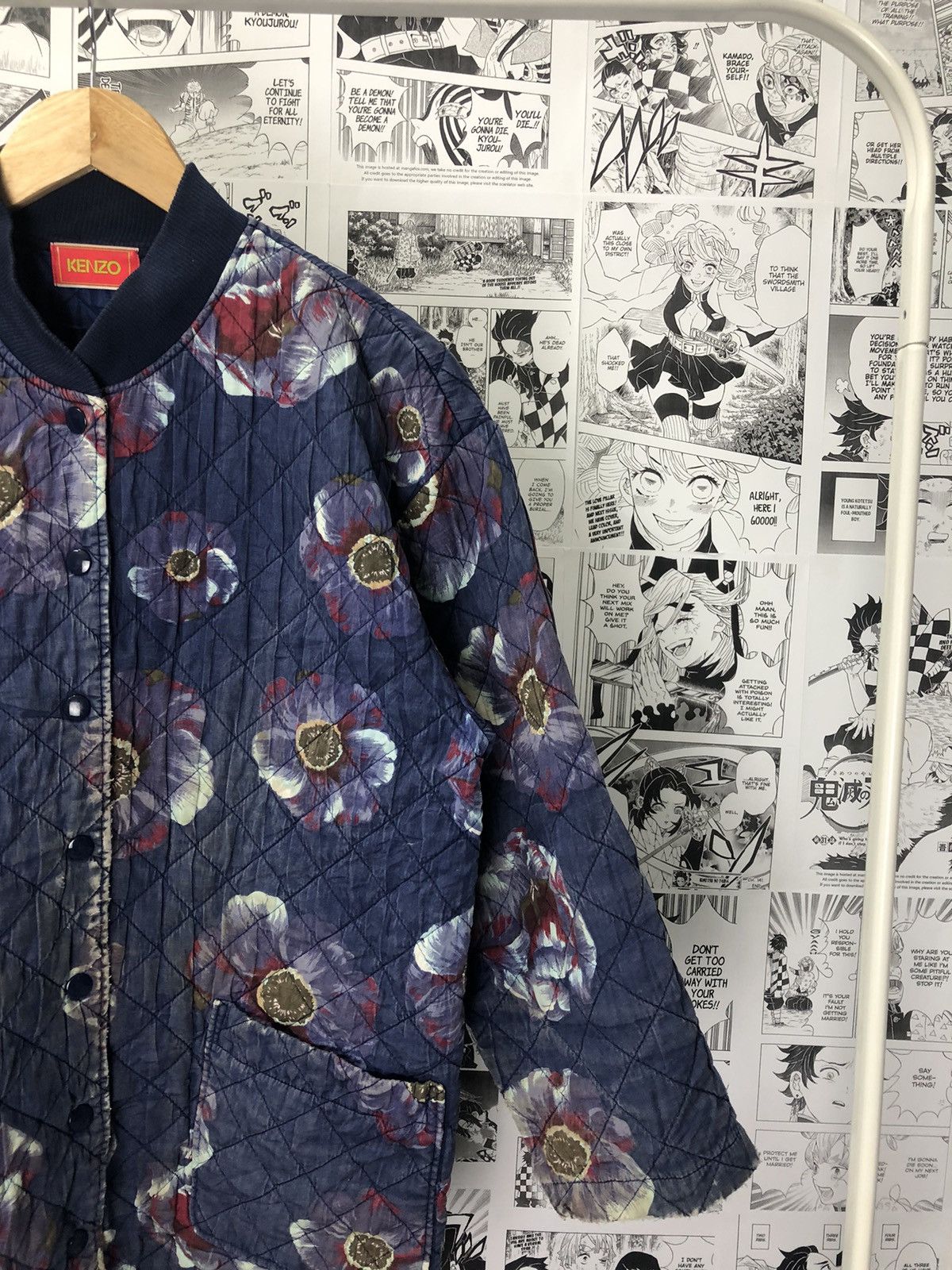 Japanese Brand × Kenzo Kenzo Distressed Quilted Jacket Size US L / EU 52-54 / 3 - 4 Thumbnail