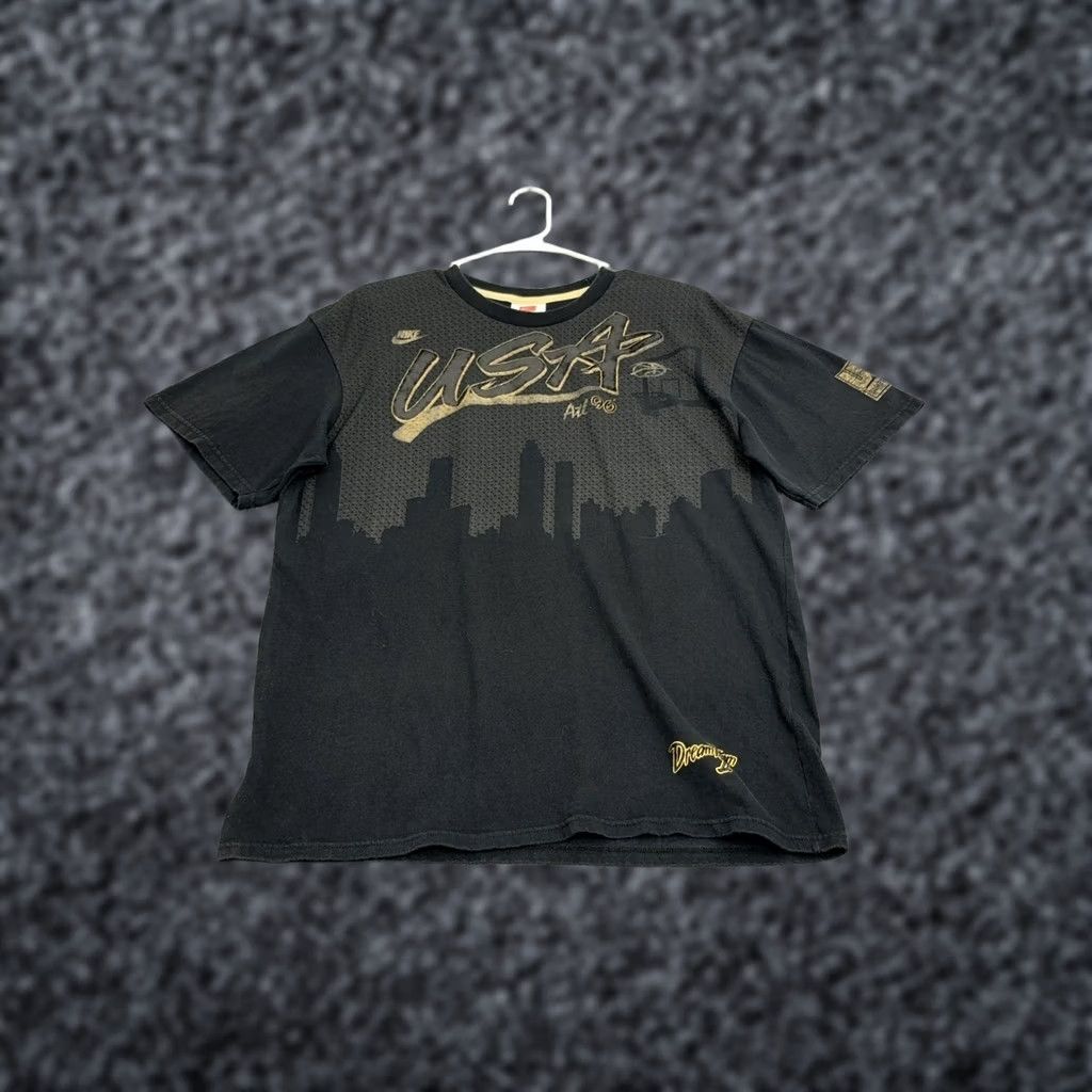 Nike VINTAGE Nike T Shirt Mens L Black 1996 Olympics Streetwear Graphic Tee Sportswear shirt Size US L / EU 52-54 / 3 - 1 Thumbnail