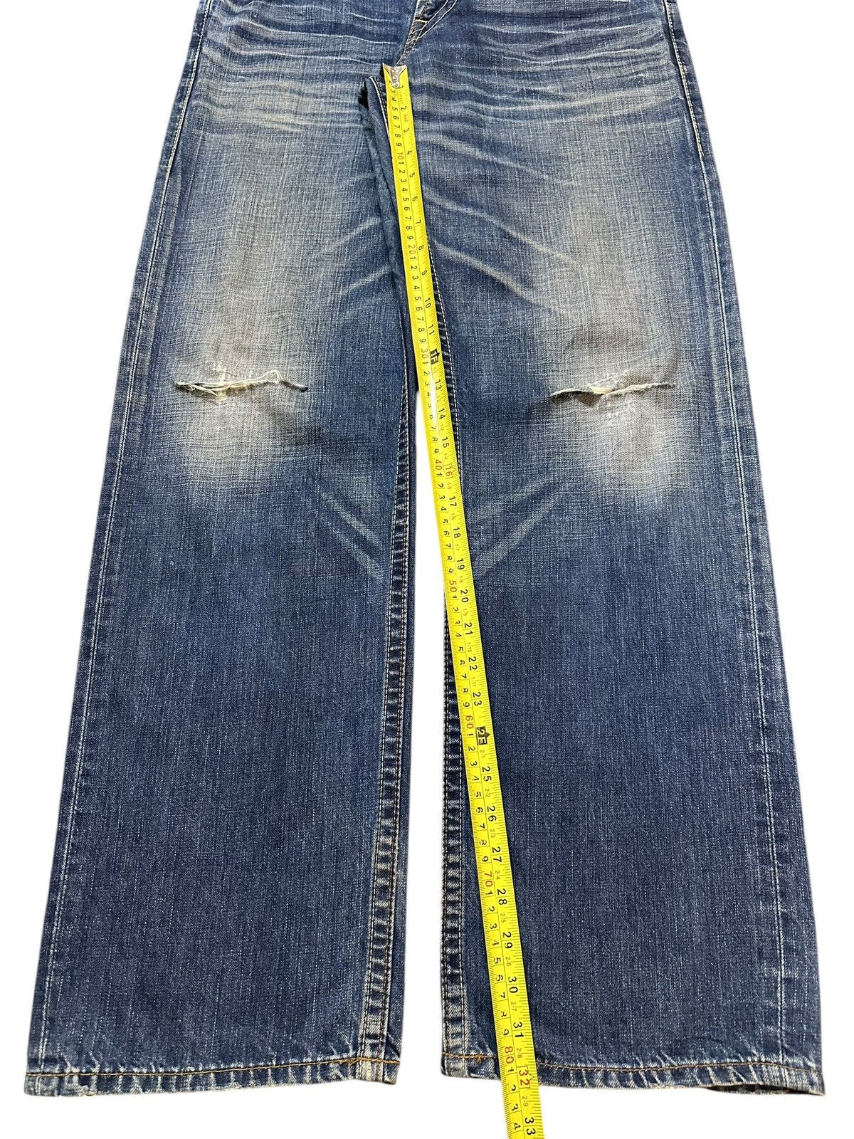 Levi's Vintage 90 Levis 503 Blue Faded Wash Distress Baggy Jeans Size US 34 / EU 50 - 14 Thumbnail