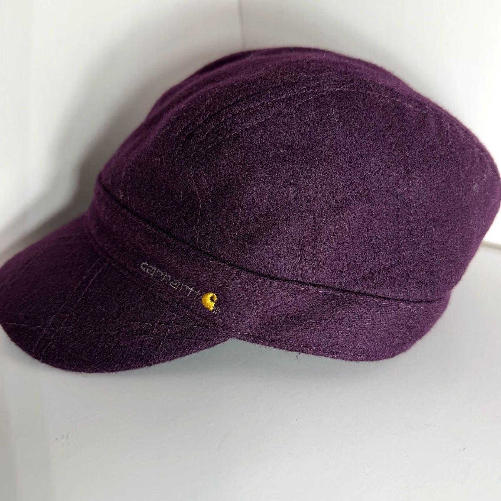 Carhartt Carhartt Hat One Size Wool Blend Cap Maroon Hook and Loop Adjustable Lightweight Breathable Baseball Cap Mens 603 Size ONE SIZE - 2 Thumbnail