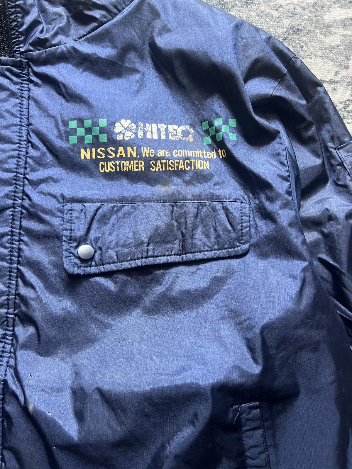 Nissan Vtg Nissan HiTEQ Racing Bomber Jacket Size US L / EU 52-54 / 3 - 6 Thumbnail