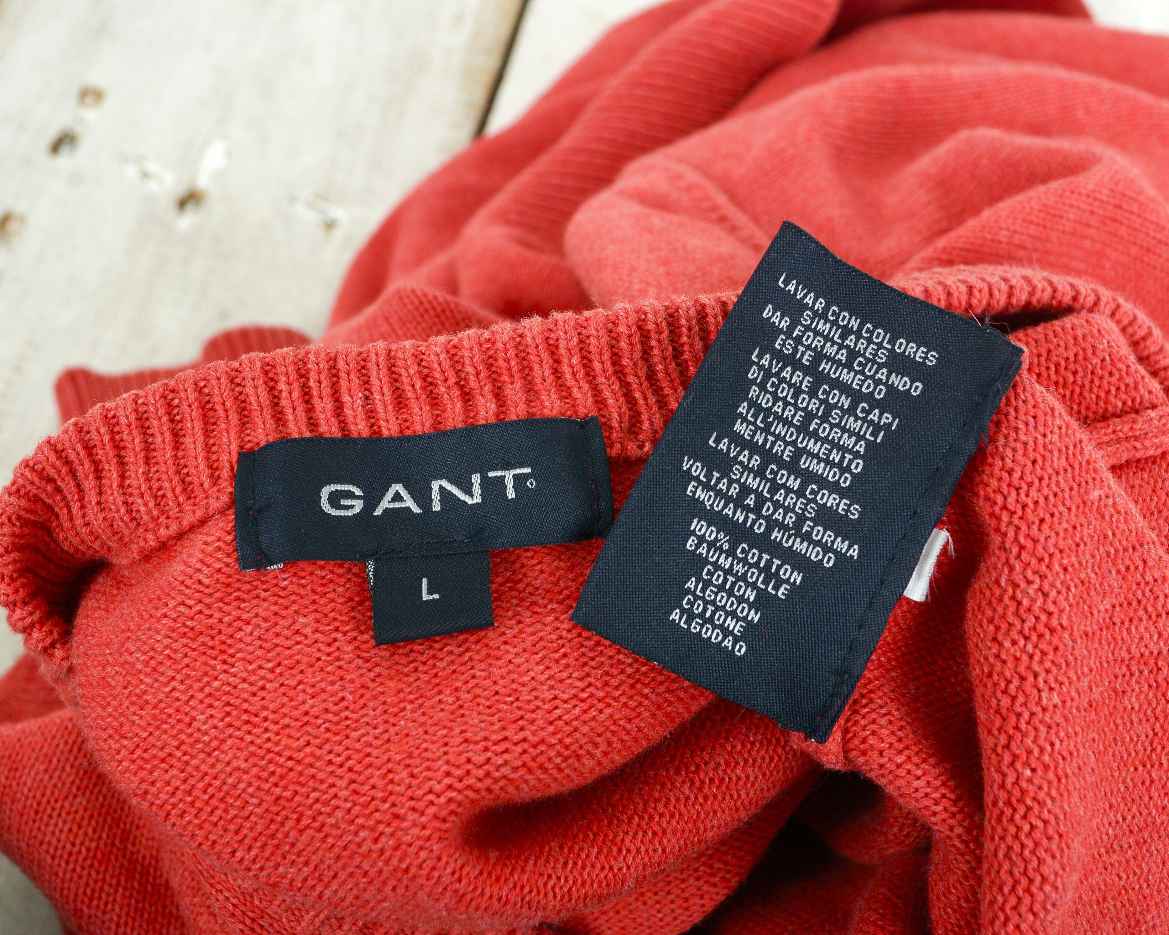 Gant GANT Jumper Pullover Sweater Knitted Casual V neck Smart Size US L / EU 52-54 / 3 - 5 Thumbnail