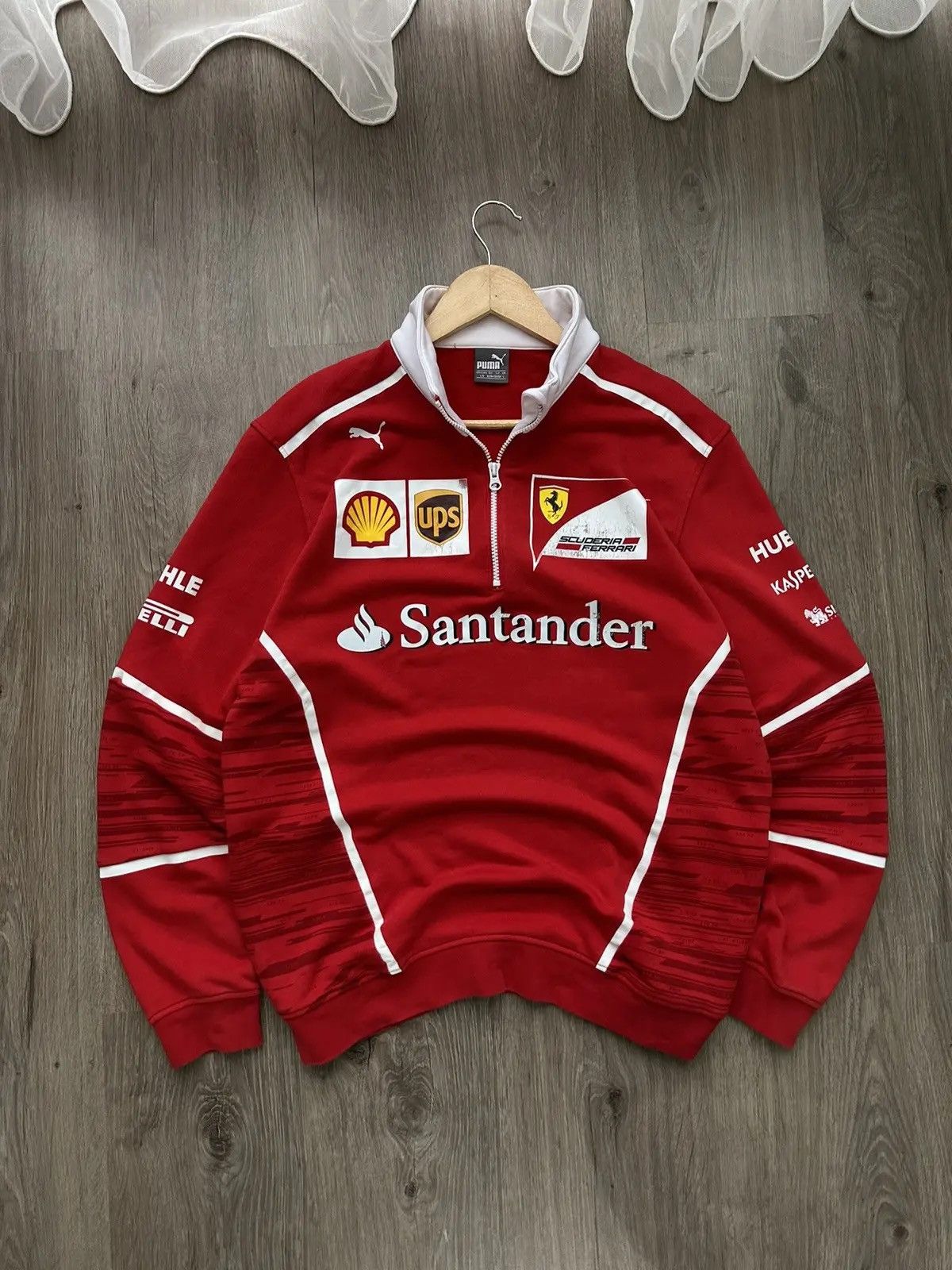 Ferrari × Vintage Vintage Ferrari Racing Rugby Sweatshirt Red Formula Uno Size US L / EU 52-54 / 3 - 9 Thumbnail