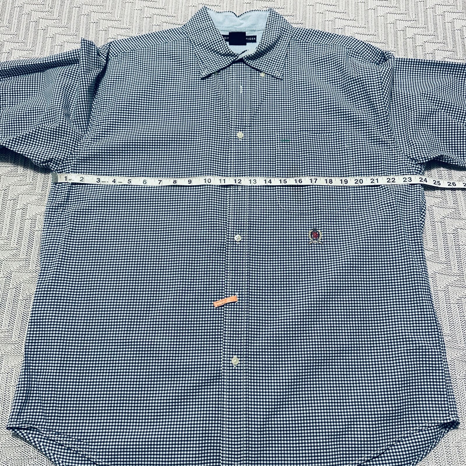 Tommy Hilfiger Tommy Hilfiger blue gingham short sleeve button down Size US L / EU 52-54 / 3 - 6 Thumbnail