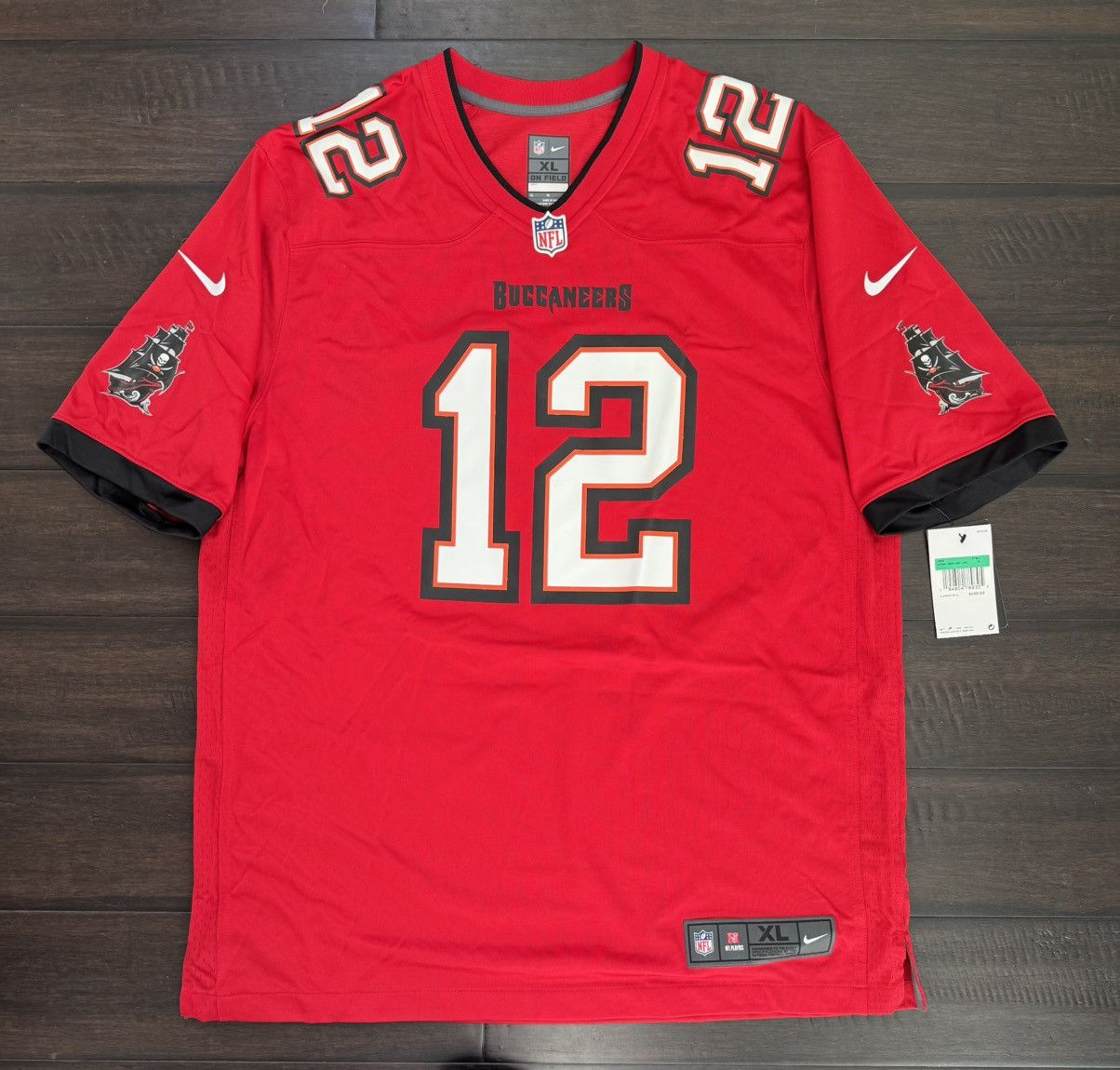 NFL Nike Tampa Bay Buccaneers Red Jersey On-Field newest Brady 12 Shirt For Men Size XL