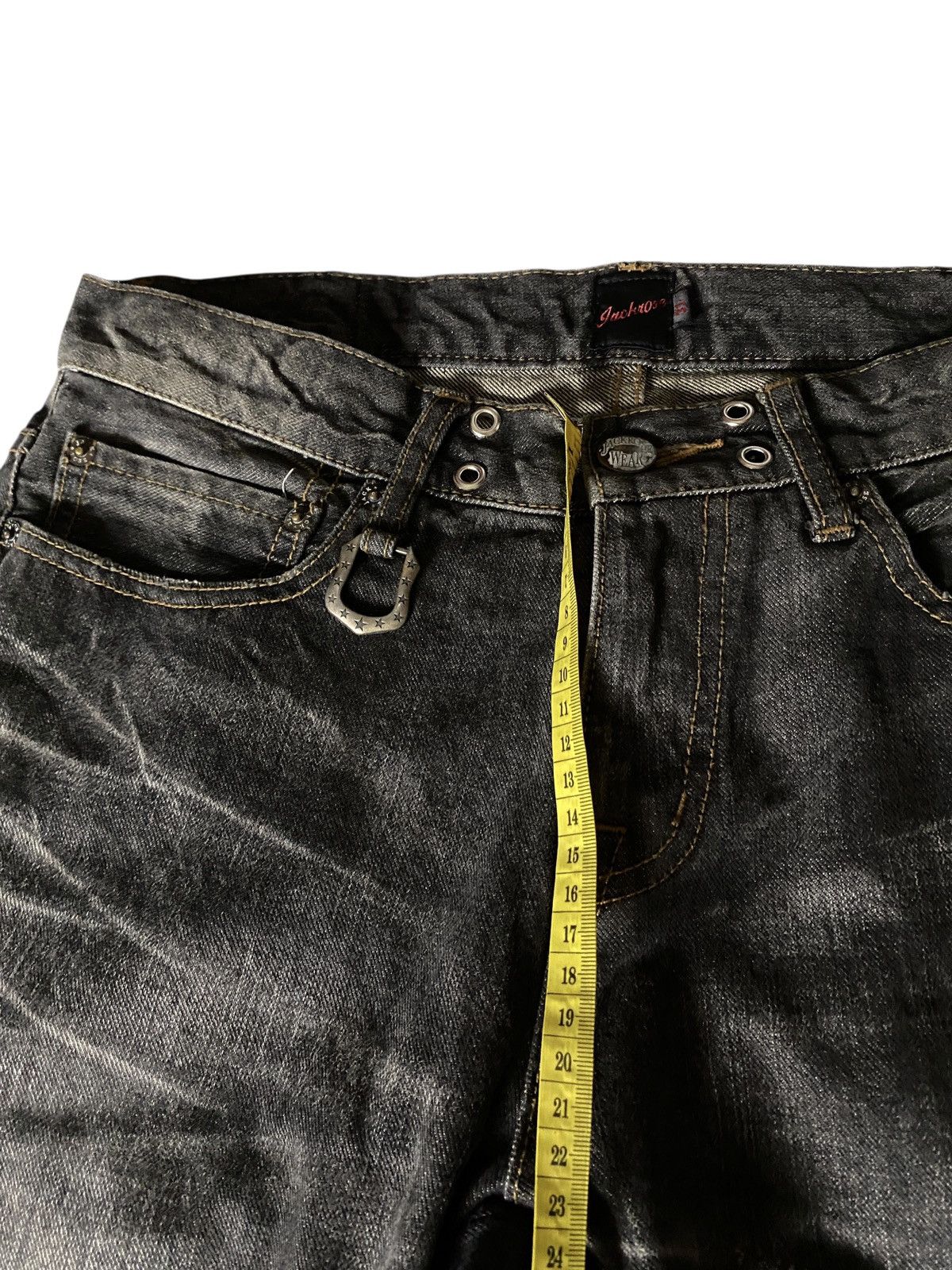 If Six Was Nine 2000's Jackrose Seawash Clawmark Tribal Flared Jeans Size US 30 / EU 46 - 10 Thumbnail