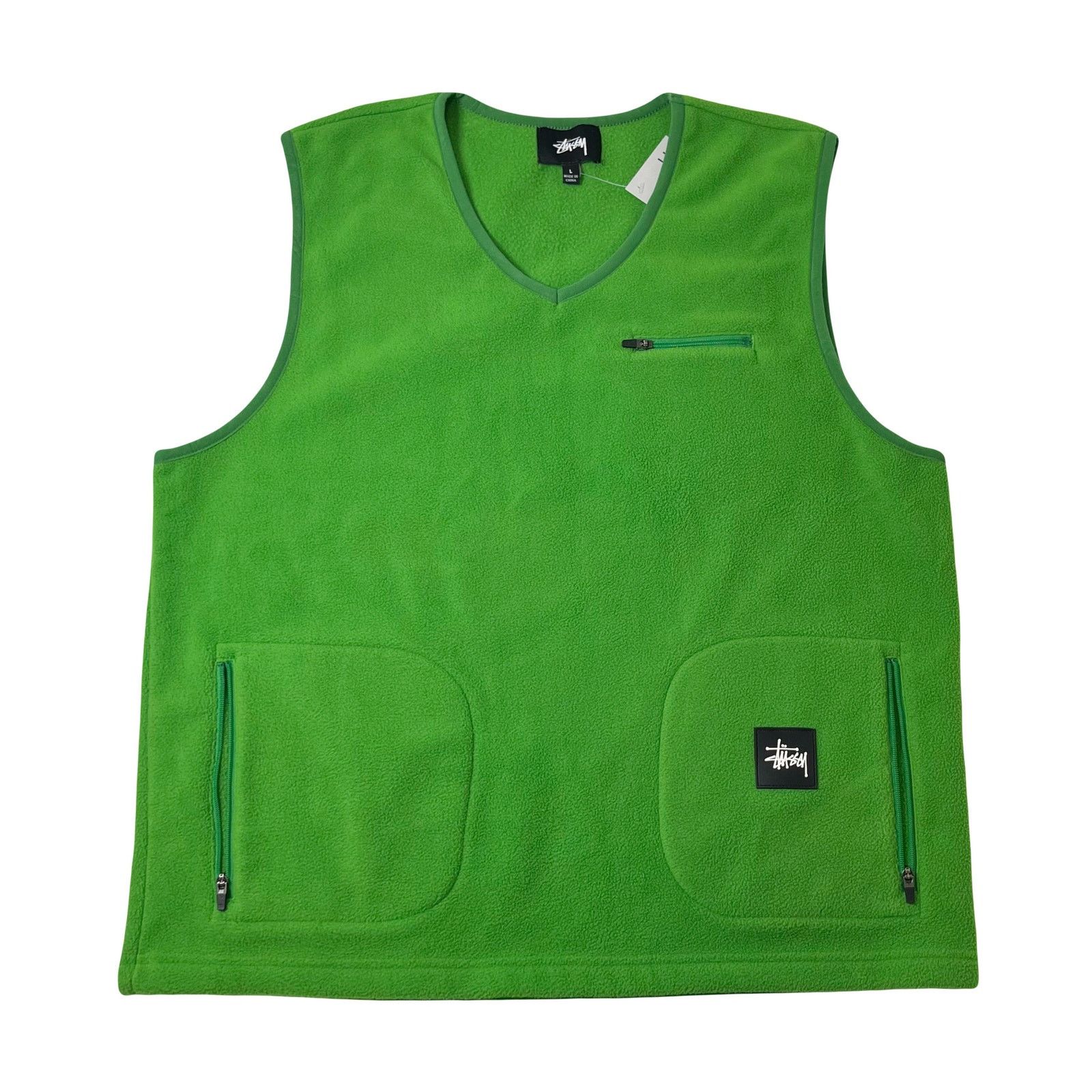 Stussy STUSSY Checker Cargo Vest Blue Black Checkerboard Sz