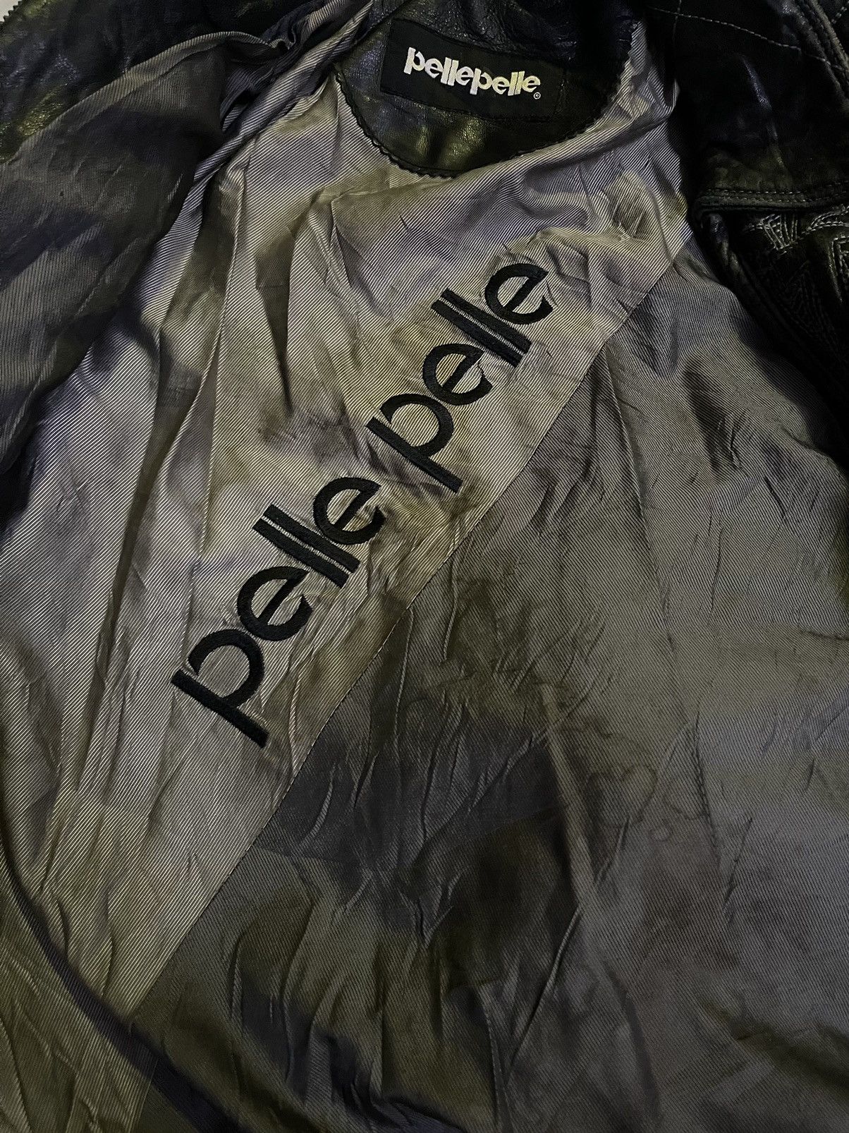 Marc Buchanan × Pelle Pelle × Vintage CRAZY Y2K Pelle Pelle Manhattan Embroidered Leather Jacket Size US S / EU 44-46 / 1 - 5 Thumbnail
