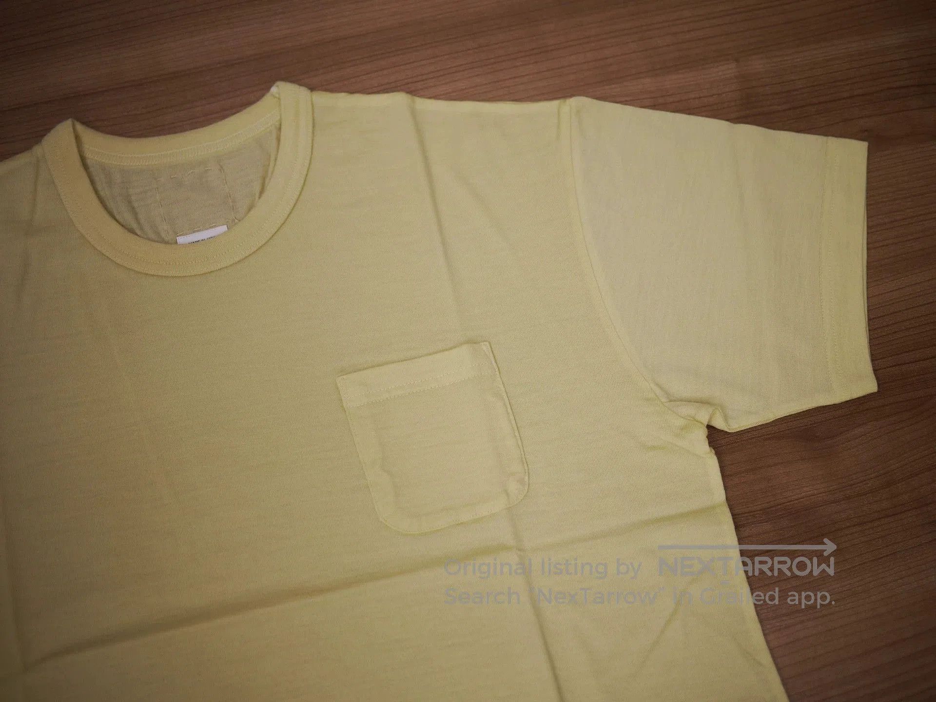 Visvim Yellow Short Sleeve T-Shirt with Chest Pocket. Size US S / EU 44-46 / 1 - 2 Thumbnail