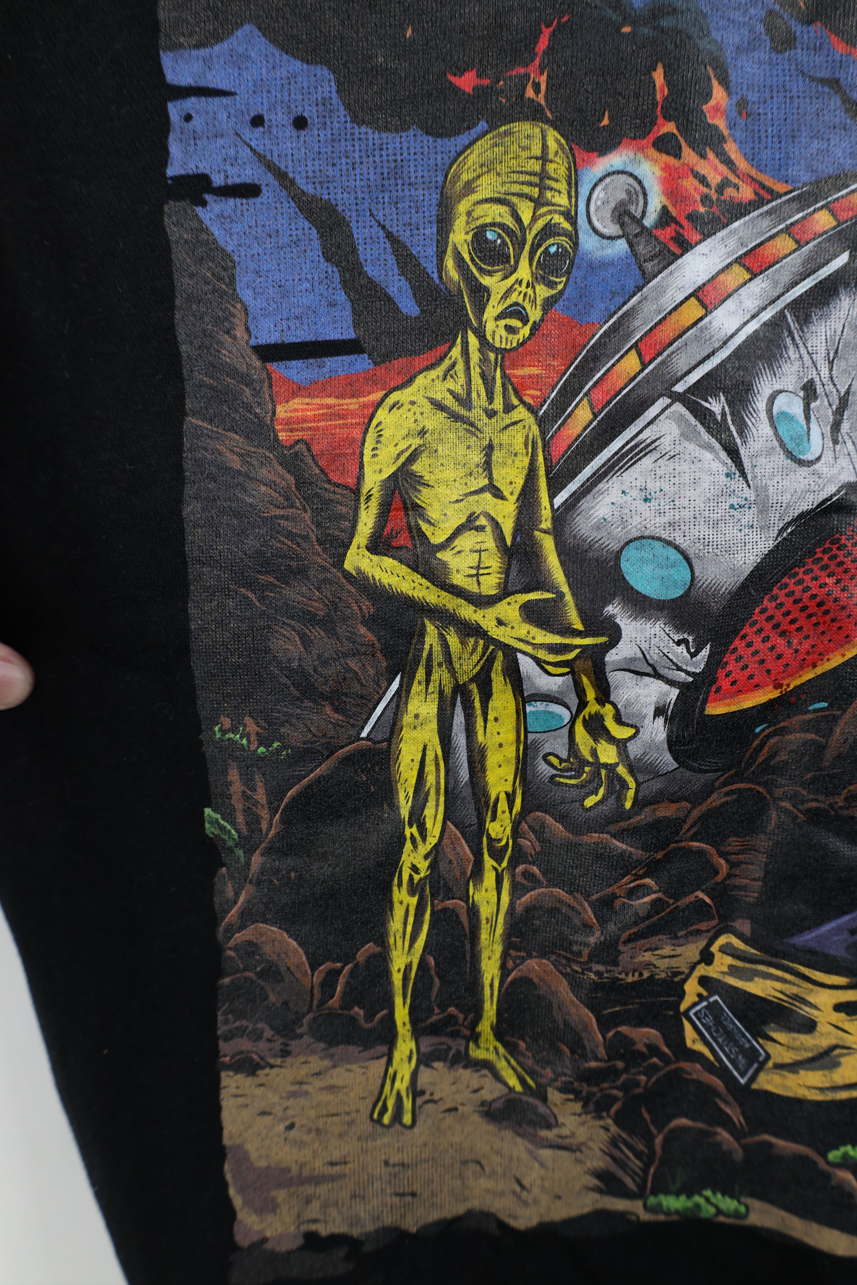 Vintage Y2K Streetwear Roswell Alien Crewneck Sweatshirt Black Size US M / EU 48-50 / 2 - 7 Thumbnail