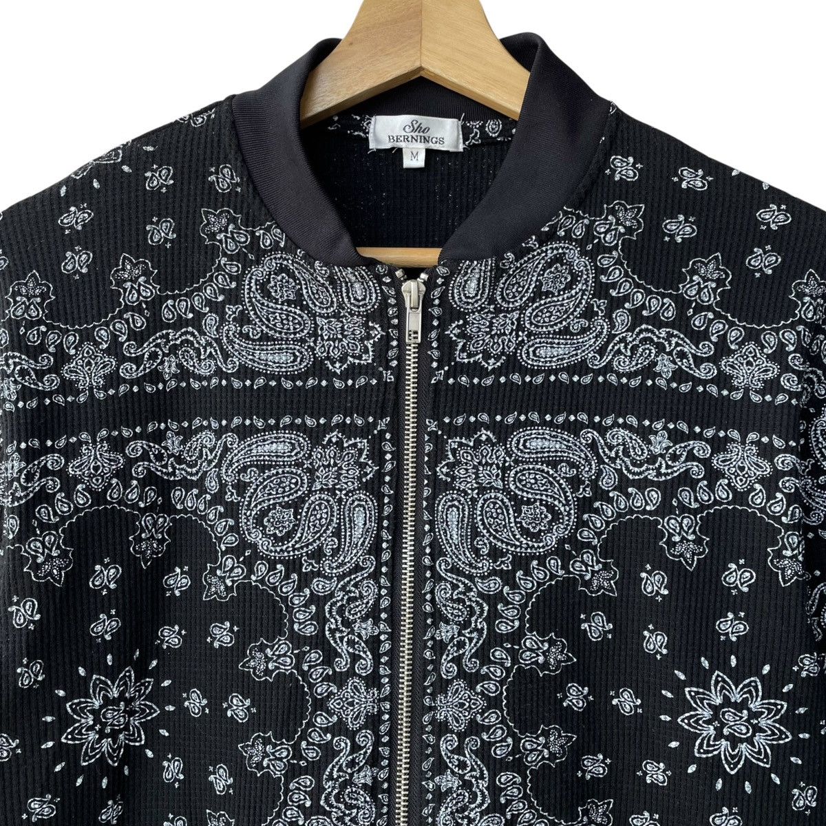 BERNINGS SHO Bernings Sho Japan Paisley Fullprint Zipup Sweater Size US M / EU 48-50 / 2 - 3 Thumbnail