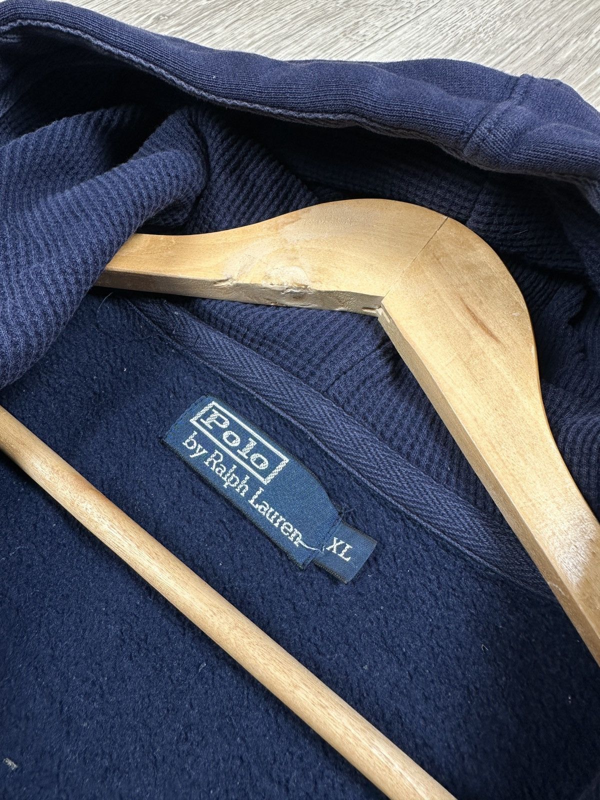 Polo Ralph Lauren Vintage Polo Ralph Lauren Zip Up Distressed Hoodie Size XL Size US XL / EU 56 / 4 - 6 Thumbnail