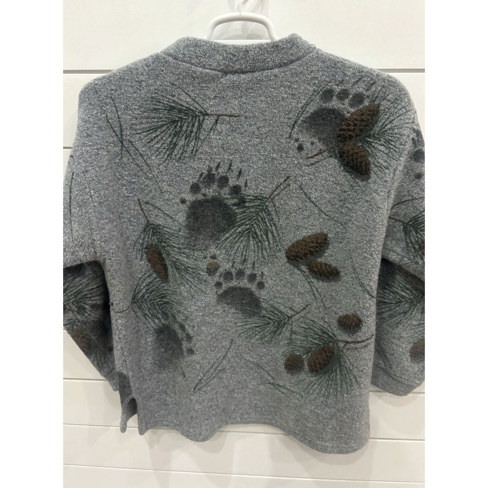 Vintage VINTAGE Artisan Sweatshirt Men Large Gray 90s Nature Animals Pine Trees Bears Pullover USA MADE Size US L / EU 52-54 / 3 - 4 Thumbnail