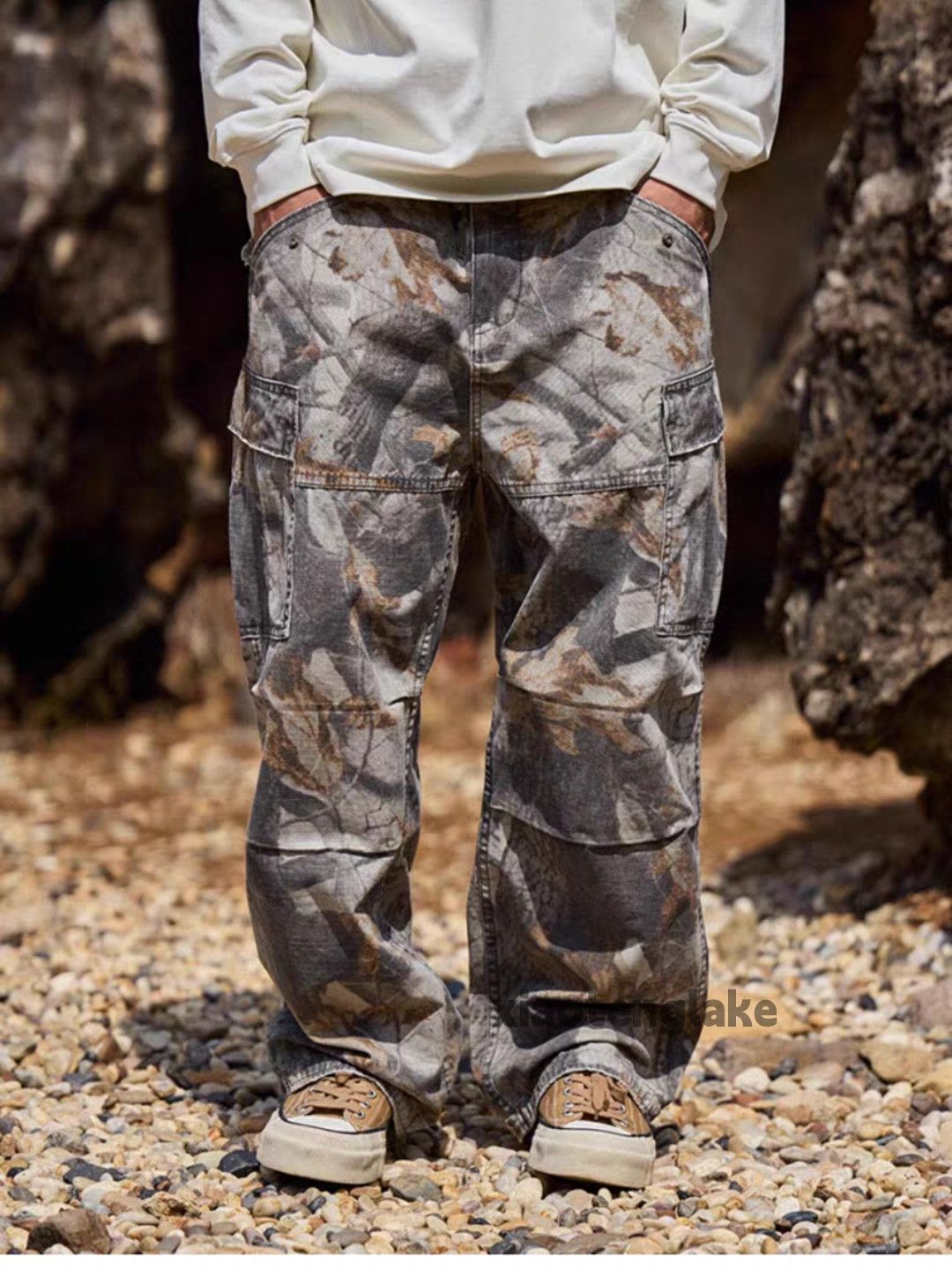 Designer × Vintage utility washed faded military camo outdoor cargo pants Size US 34 / EU 50 - 3 Thumbnail