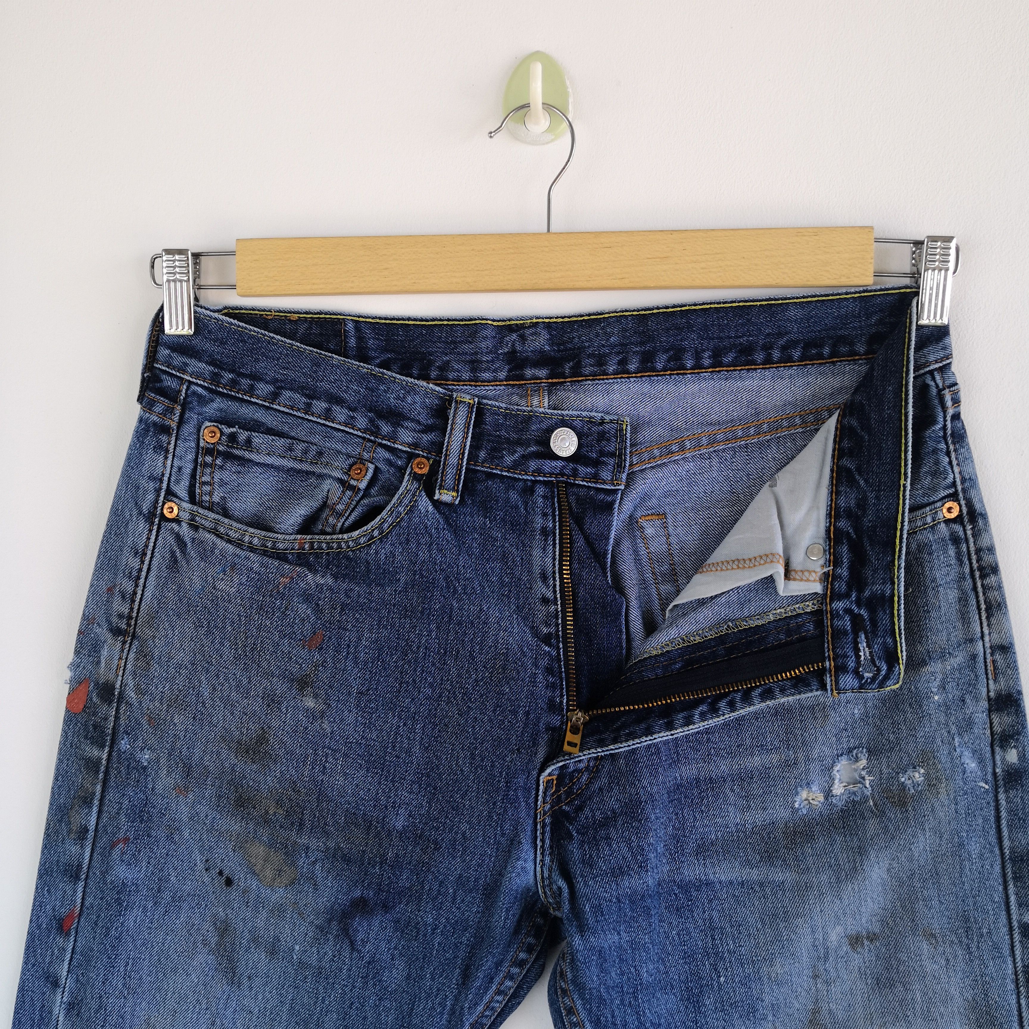 Levi's Vintage Levis 551 Distressed Jeans Levi's Stonewash Denim Size US 34 / EU 50 - 5 Thumbnail