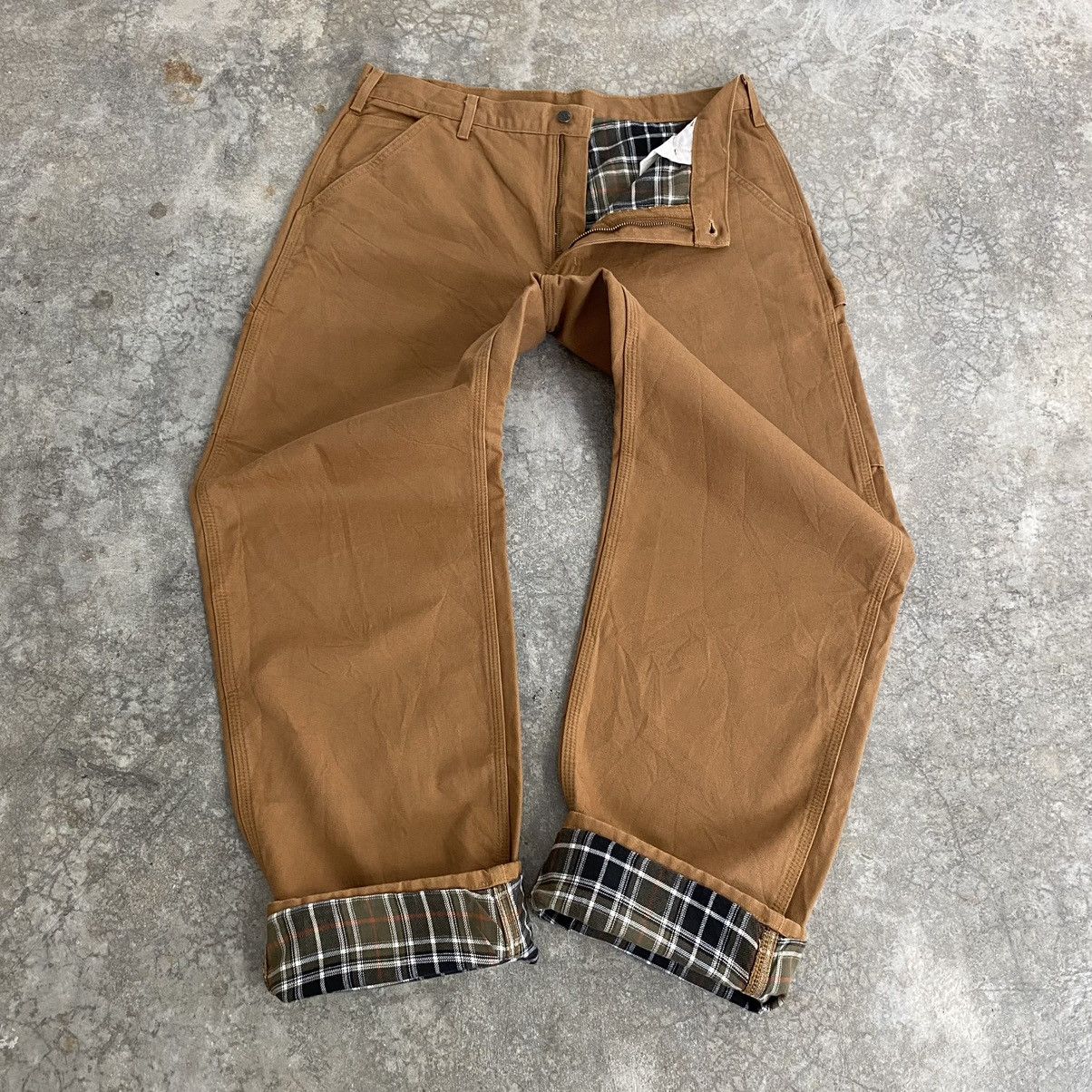 Vintage Carhartt Blanket Lined Tan Carpenter Work Pants