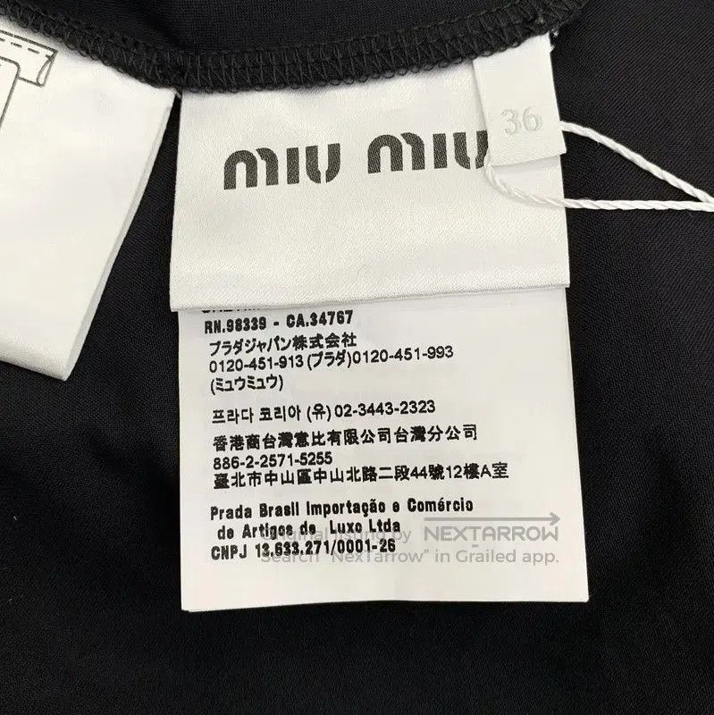 Miu Miu Miu Miu Black Short Sleeve Dress XS . Size XS / US 0-2 / IT 36-38 - 8 Thumbnail