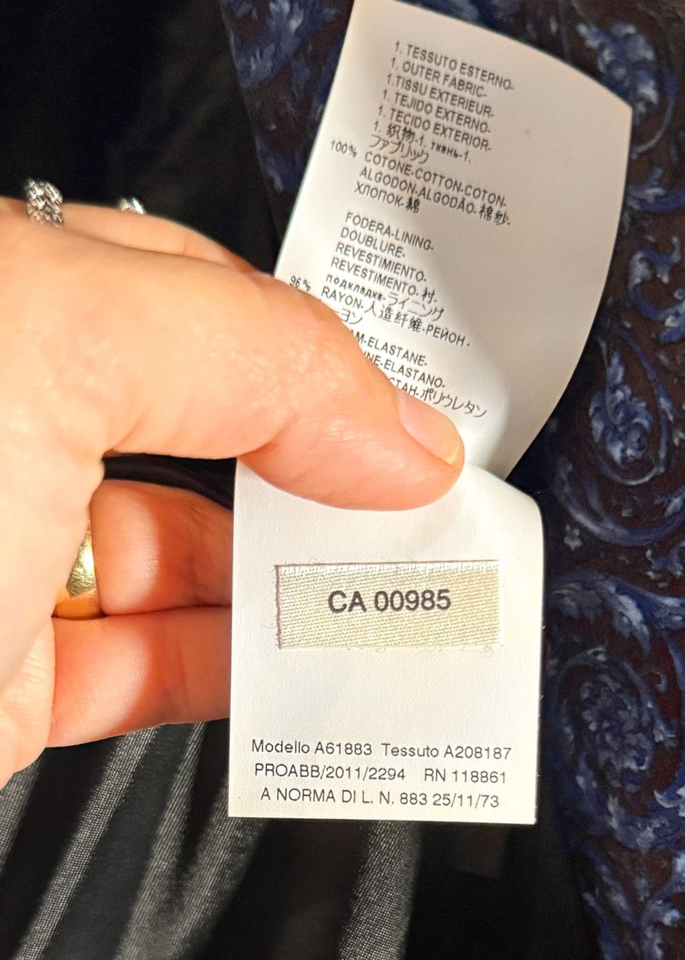 Versace Versace Floral Velvet Double-Breasted Medusa Buttons Blazer Size S / US 4 / IT 40 - 12 Thumbnail