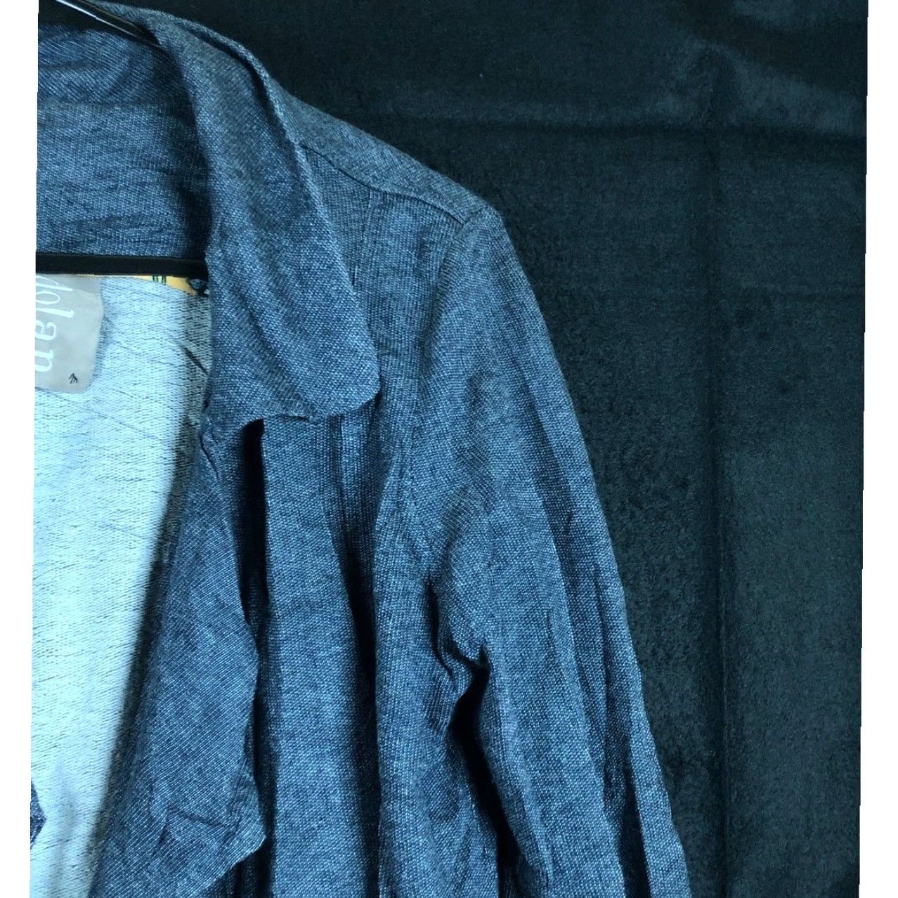 Vintage Dolman Womens Jacket Blue Open Front Long Sleeve Waterfall Casual Medium Jacket Size M / US 6-8 / IT 42-44 - 5 Thumbnail