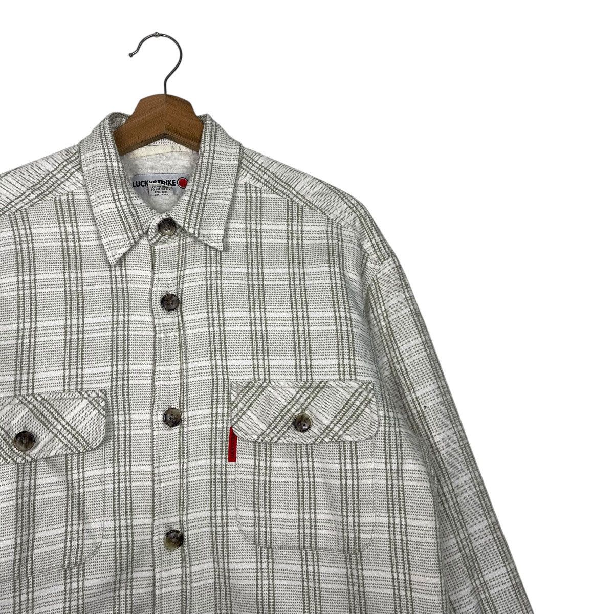 ICON Motorsports Vintage 90s Lucky Strike Sherpa Lining Button Jacket Size US M / EU 48-50 / 2 - 6 Thumbnail