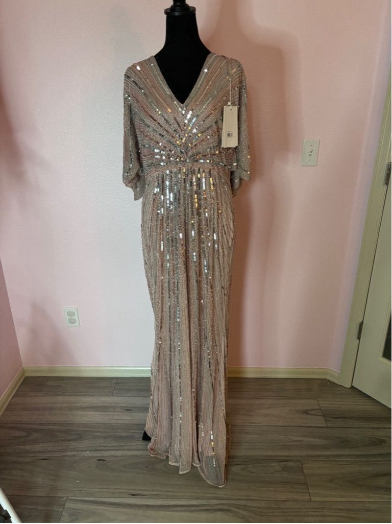 Mac Duggal Women's Mac Duggal Pink & Silver Sequin Gown Size 12 Size XL / US 12-14 / IT 48-50 - 4 Thumbnail