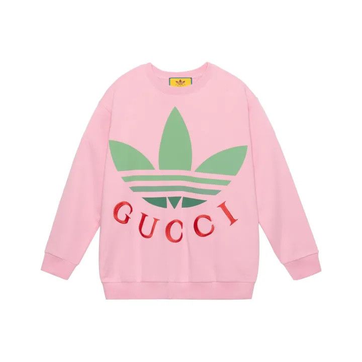 Gucci Gucci x Adidas Pink Logo Sweatshirt Size XXS / US 00 / IT 34 - 1 Thumbnail