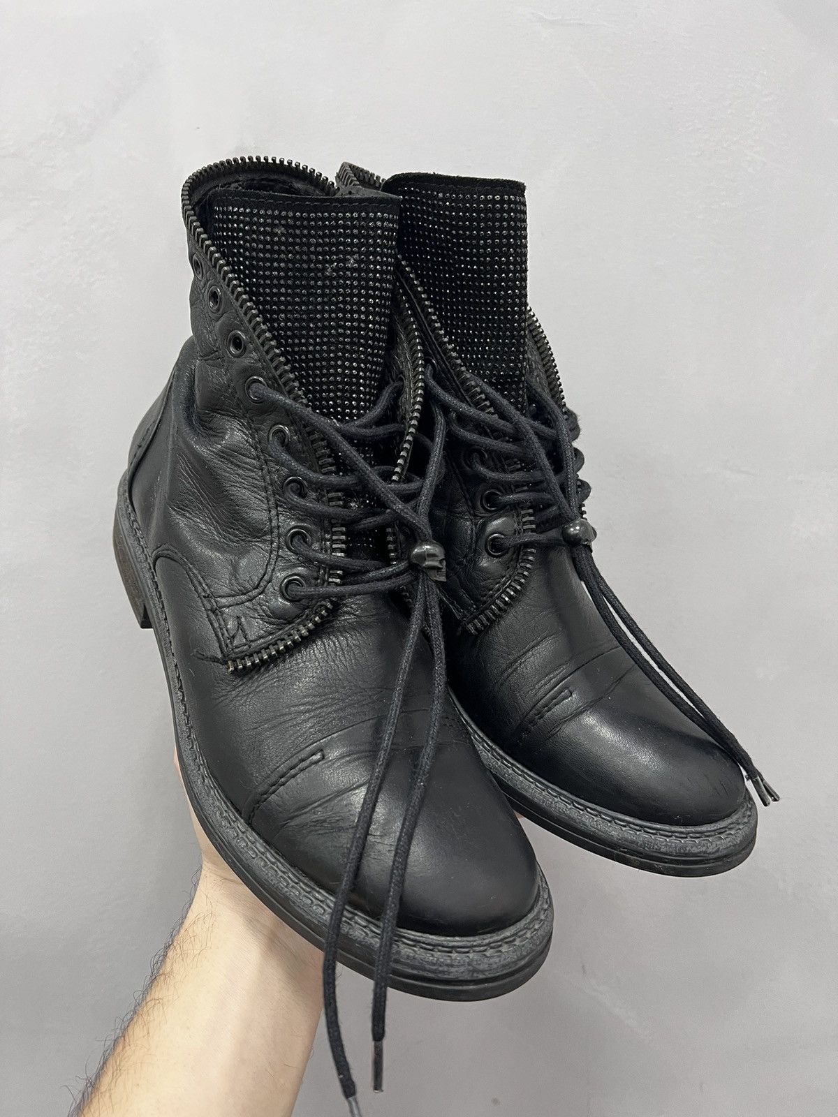 Vintage 90s Vintage Leather Cowboy Boots Western shoes GUIDI STYLE Size US 7.5 / EU 40-41 - 7 Thumbnail