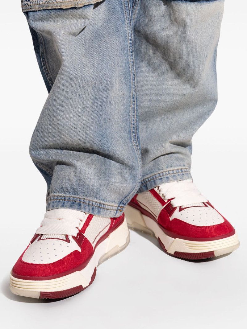 Amiri o1orln0326 MA Quad Sneakers in White/Red Size US 12 / EU 45 - 6 Thumbnail