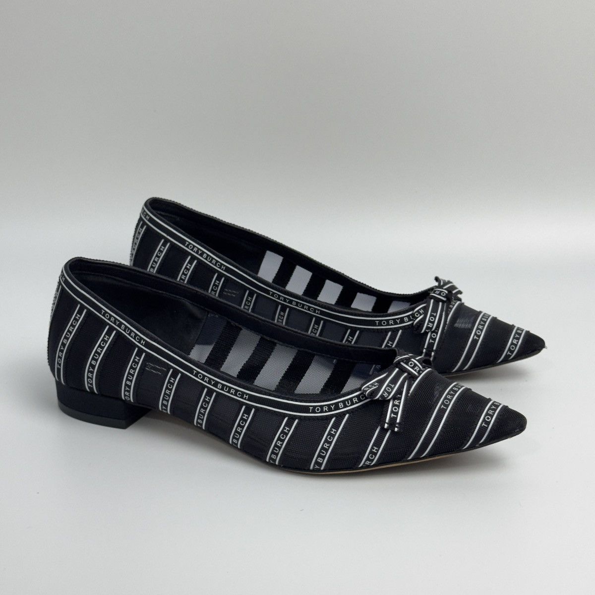 Tory Burch Tory Burch Penelope 20mm Mesh Flats Pointed Toe Logo🖤 Size US 6 / IT 36 - 11 Thumbnail