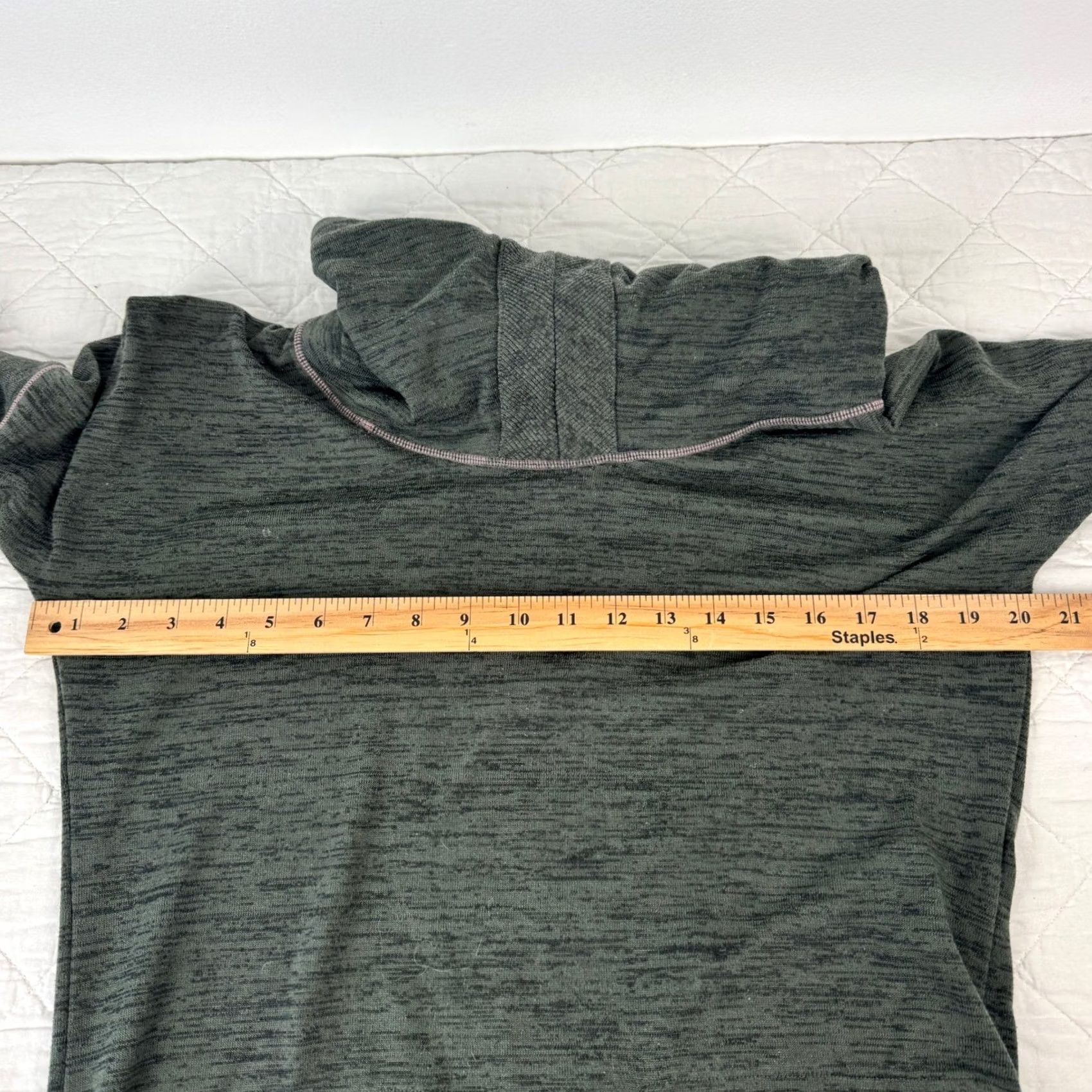 Athleta Athleta Women Dark Gray Heather Cowl Neck Pullover Hoodie Zipper Pocket M Size M / US 6-8 / IT 42-44 - 4 Thumbnail