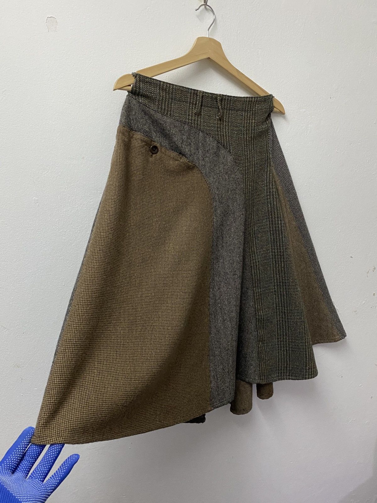 Kapital Kapital Patchwork Wool Midi Skirt Size 30" / US 8 / IT 44 - 5 Thumbnail