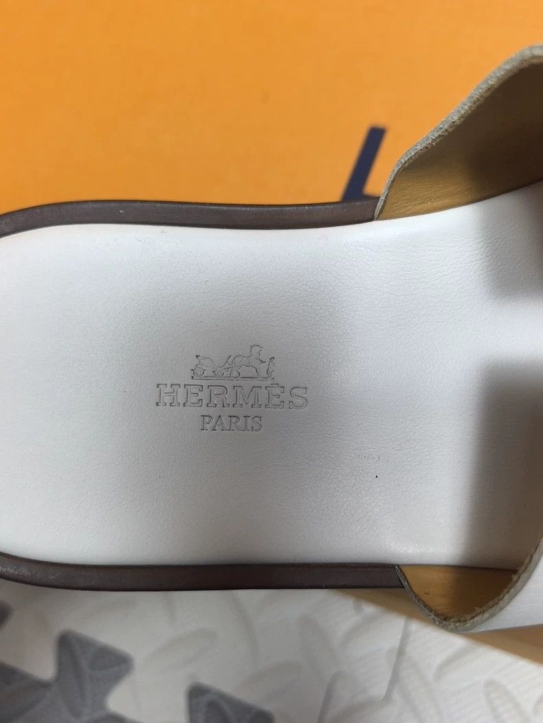 Hermes Hermes Men's White Sandals Size 40-2506 Size US 7.5 / EU 40-41 - 4 Thumbnail
