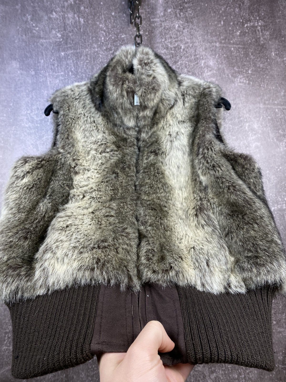 If Six Was Nine Y2K Vintage 90s Faux Fur vest Opium LGB style Avant-garde Size M / US 6-8 / IT 42-44 - 5 Thumbnail