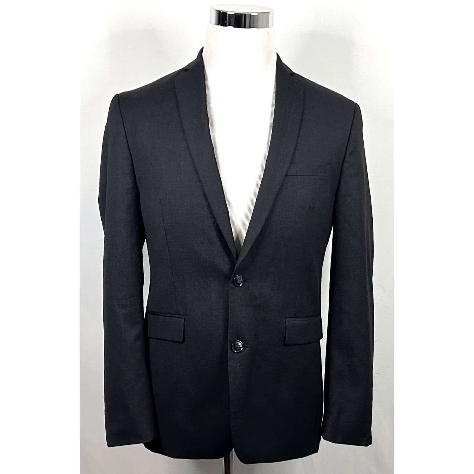 Bar III Bar III Sport Coat 40R Extra Slim Fit 100% Wool Charcoal Gray Two Button Vented Mens Size US XS / EU 42 / 0 - 2 Thumbnail