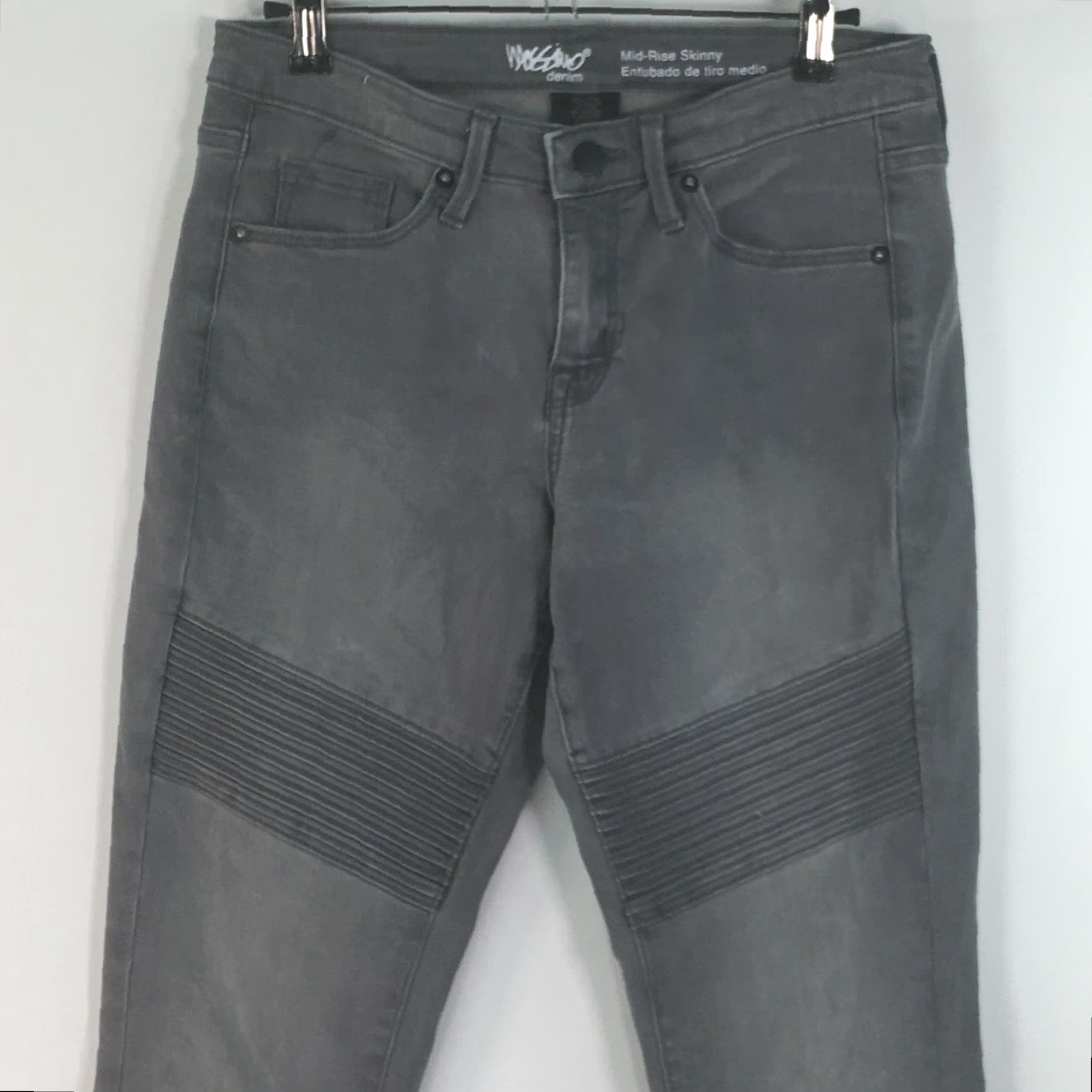 Mossimo Mossimo Womens Jeans Slim Skinny Mid Rise Dark Gray Regular Size 4 Size 27" / US 4 / IT 40 - 4 Thumbnail