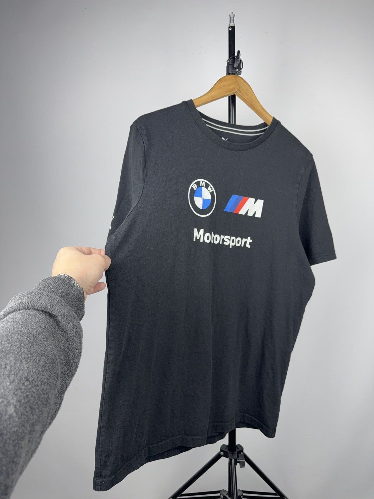 BMW BMW M Motorsport Racing Logo Puma Graphic T-Shirt Black XL Size US XL / EU 56 / 4 - 2 Thumbnail