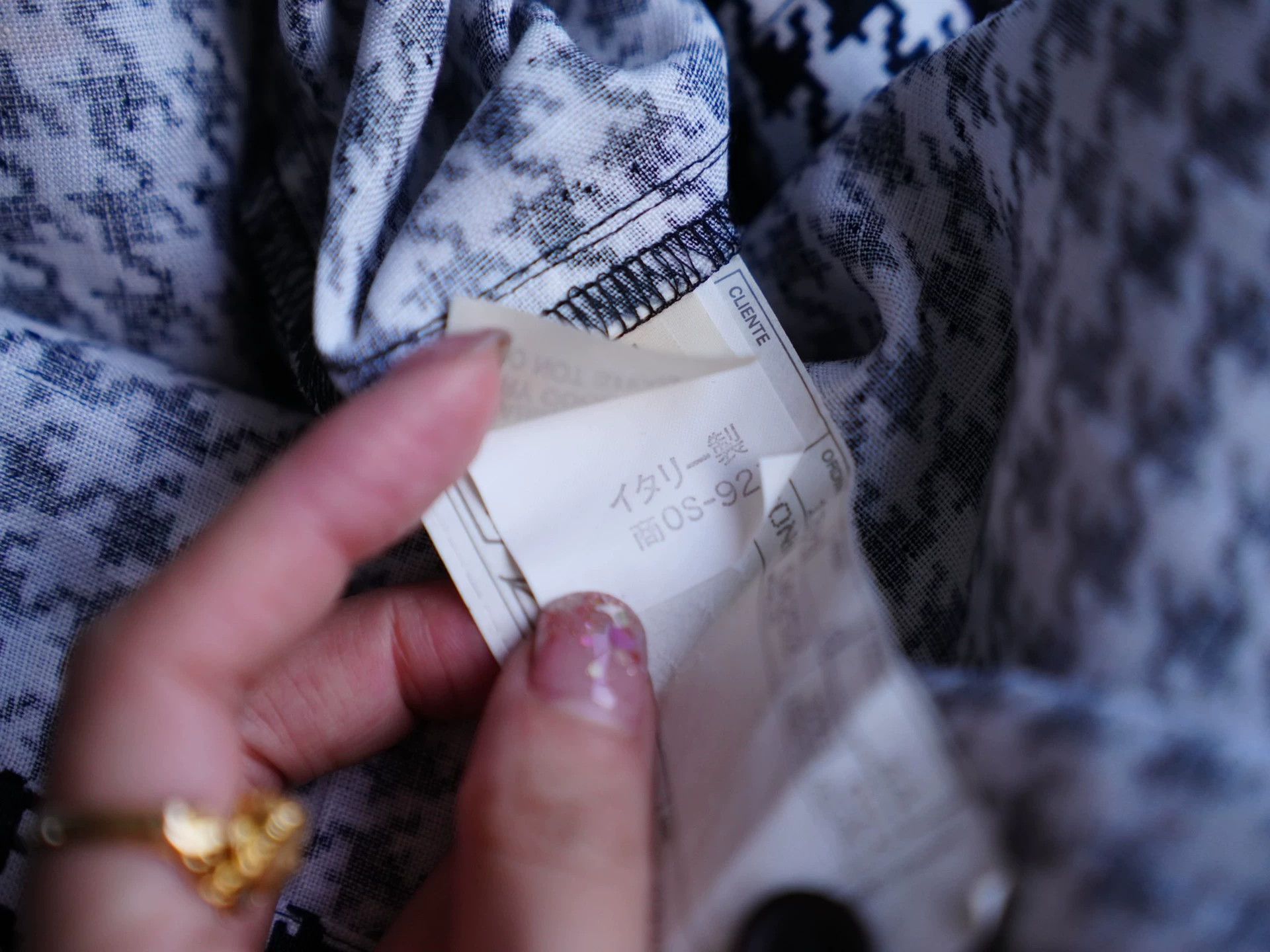 Other Gianni Versace 80s Linen Houndstooth Dress IT44/L Size M / US 6-8 / IT 42-44 - 9 Thumbnail