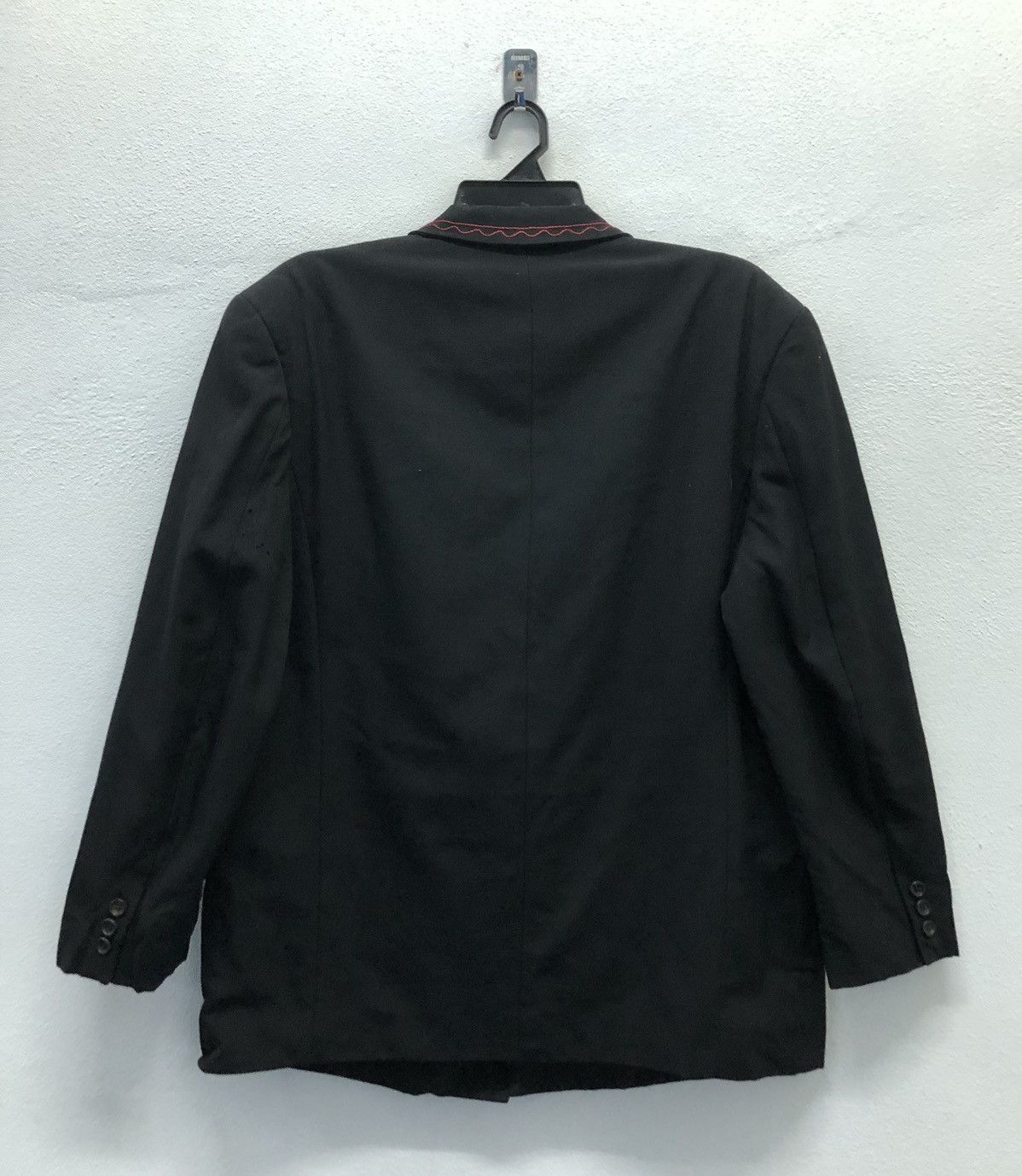 Comme des Garcons Homme Plus Comme des Garçons Homme Plus Red Stitch Lapel Black Wool (S) Size US S / EU 44-46 / 1 - 2 Thumbnail