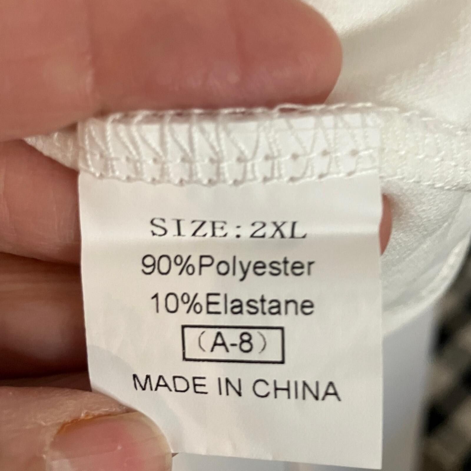 Other NIB White Short-Sleeve A-Line Mini Dress Size XXL / US 16-18 / IT 52-54 - 2 Thumbnail