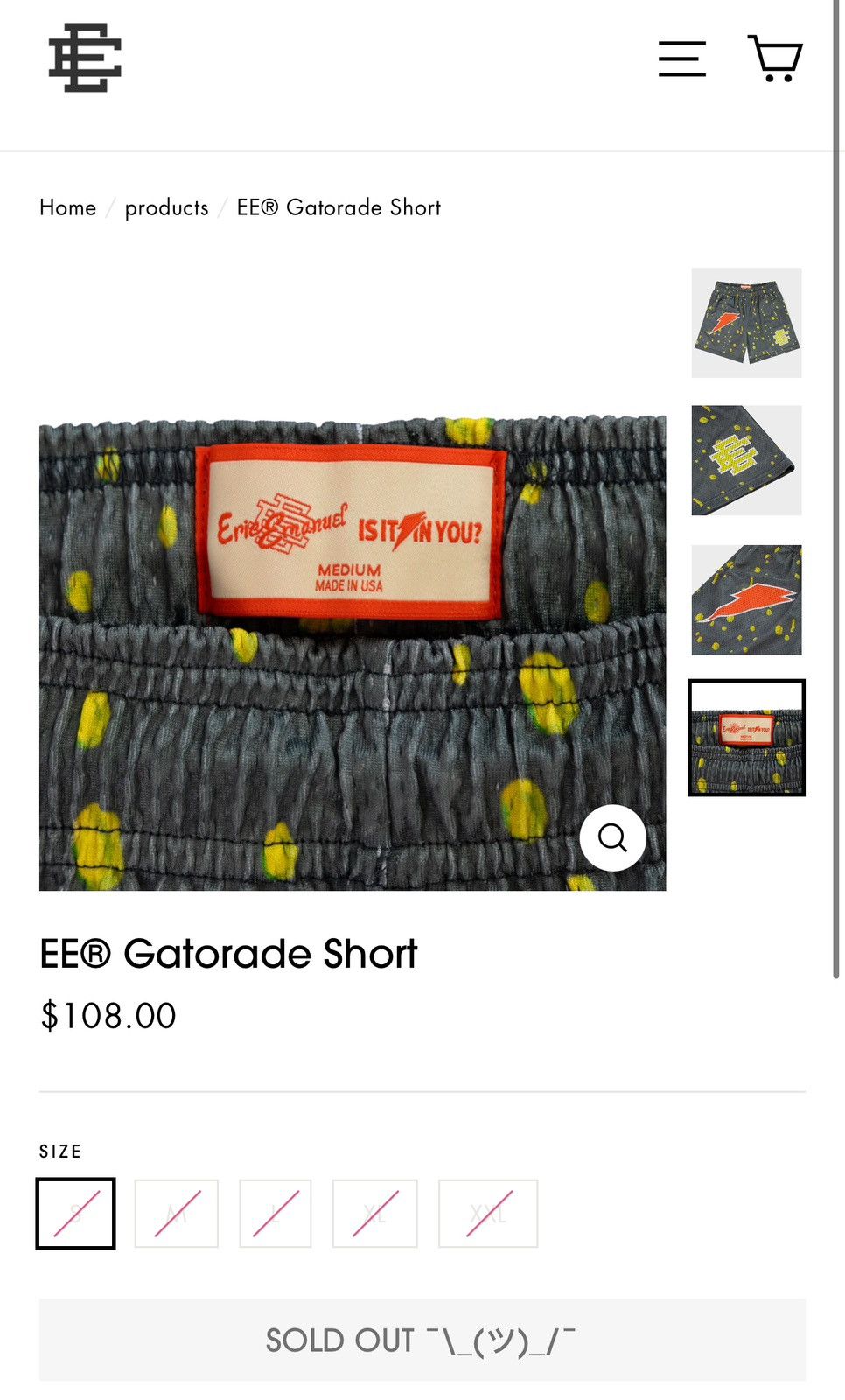 Eric Emanuel × Gatorade NEW Eric Emanuel x Gatorade Shorts XL Size US 36 / EU 52 - 11 Thumbnail