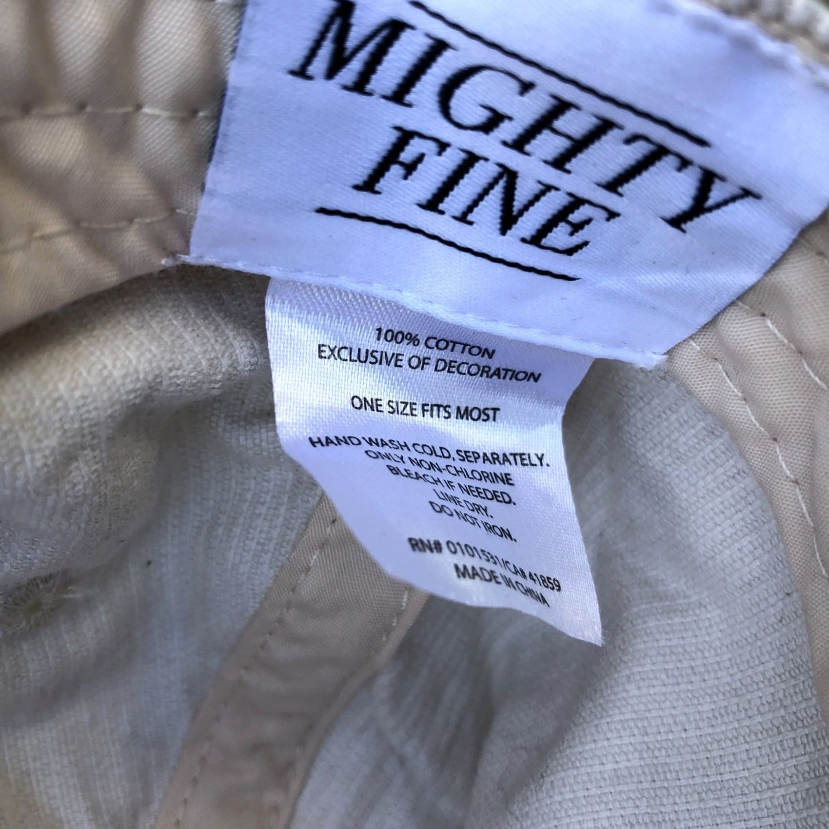 Vintage MIGHTY FINE Texas Corduroy Hat Cap Adjustable Beige Men's Size ONE SIZE - 7 Thumbnail