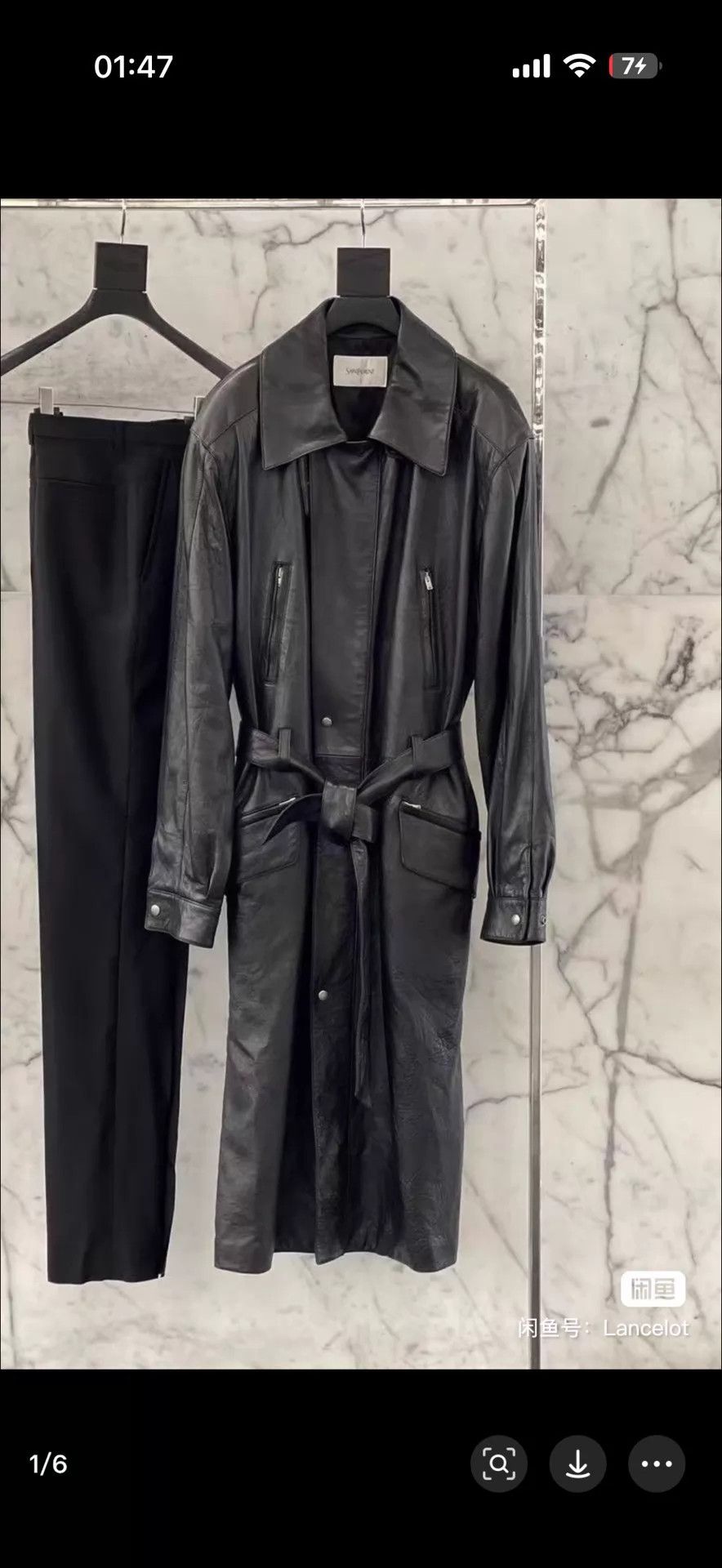 Saint Laurent Paris SAINT LAURENT 24FW LIMITED TIE BELT SHEEPSKIN COAT 50 Size US M / EU 48-50 / 2 - 8 Thumbnail