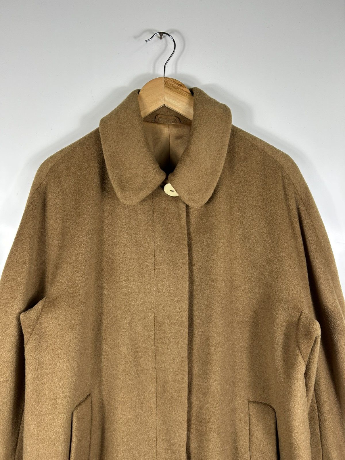 Designer × Krizia × Vintage ⚡️Vintage Perte By Krizia Cashmere Button Long Coat Jacket Size M / US 6-8 / IT 42-44 - 4 Thumbnail