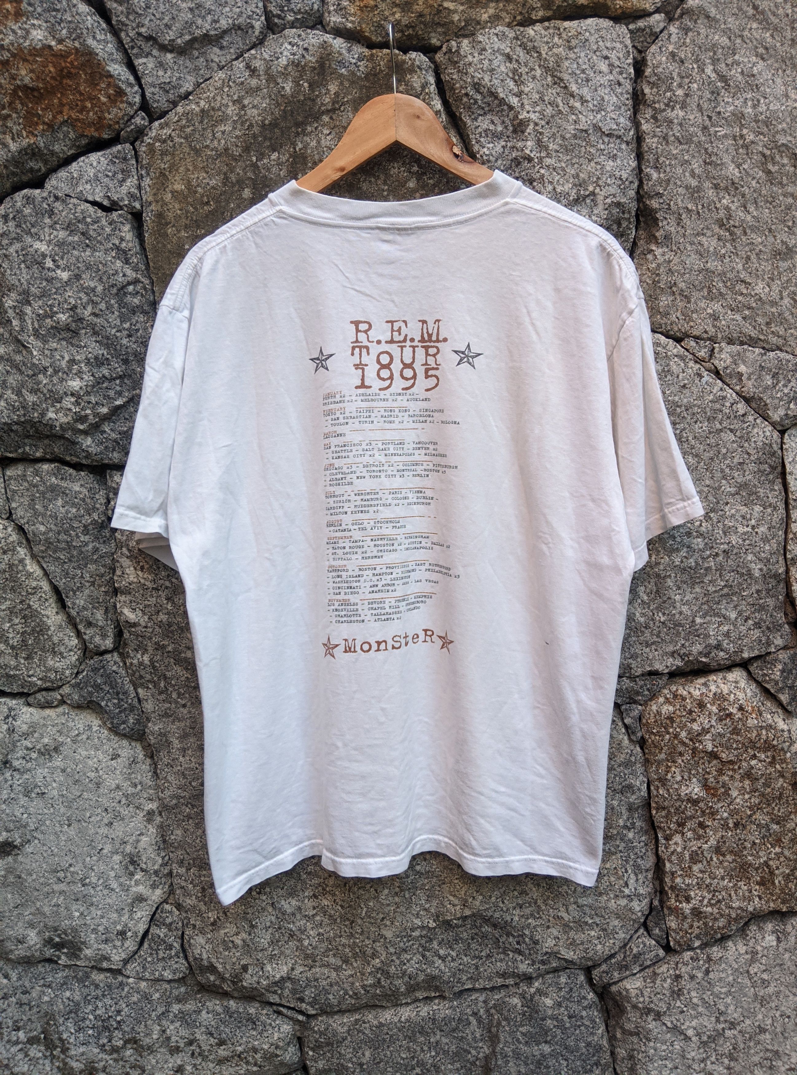 Band Tees Vintage 1995 rem monster alt rock t shirt Size US XL / EU 56 / 4 - 2 Thumbnail